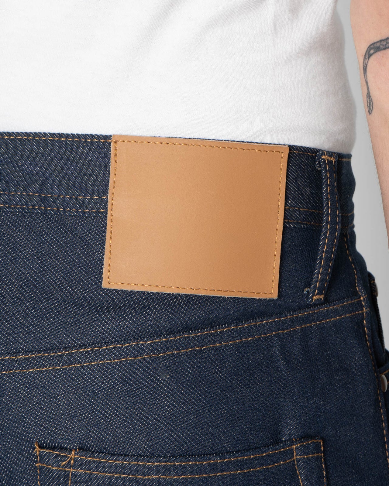 Unbranded UB654 Relaxed Tapered Mens Jeans - 13.5oz Vintage Blue Selvedge - Image 7