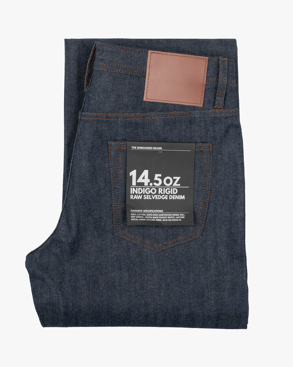 Unbranded UB701 Wide Fit Mens Jeans - 14.5oz Indigo Selvedge - Image 3