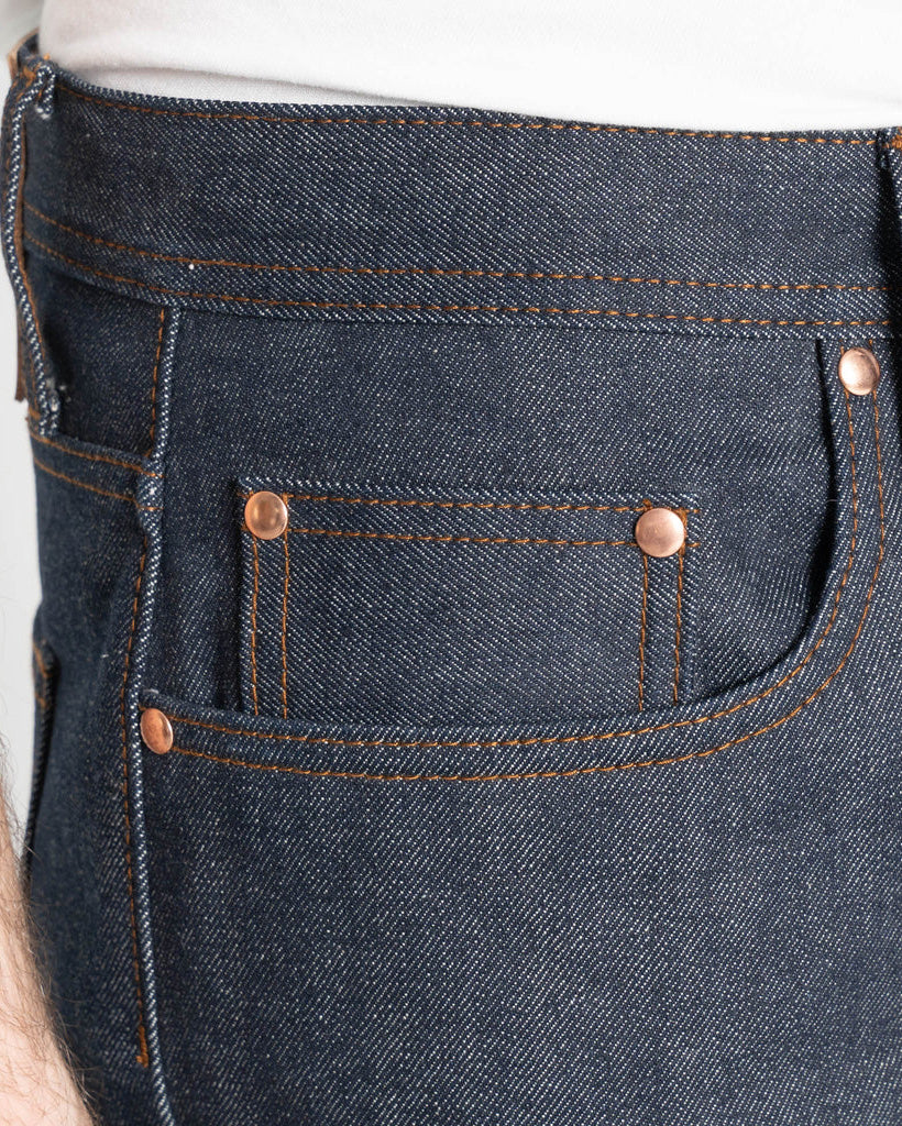 Unbranded UB701 Wide Fit Mens Jeans - 14.5oz Indigo Selvedge - Image 6