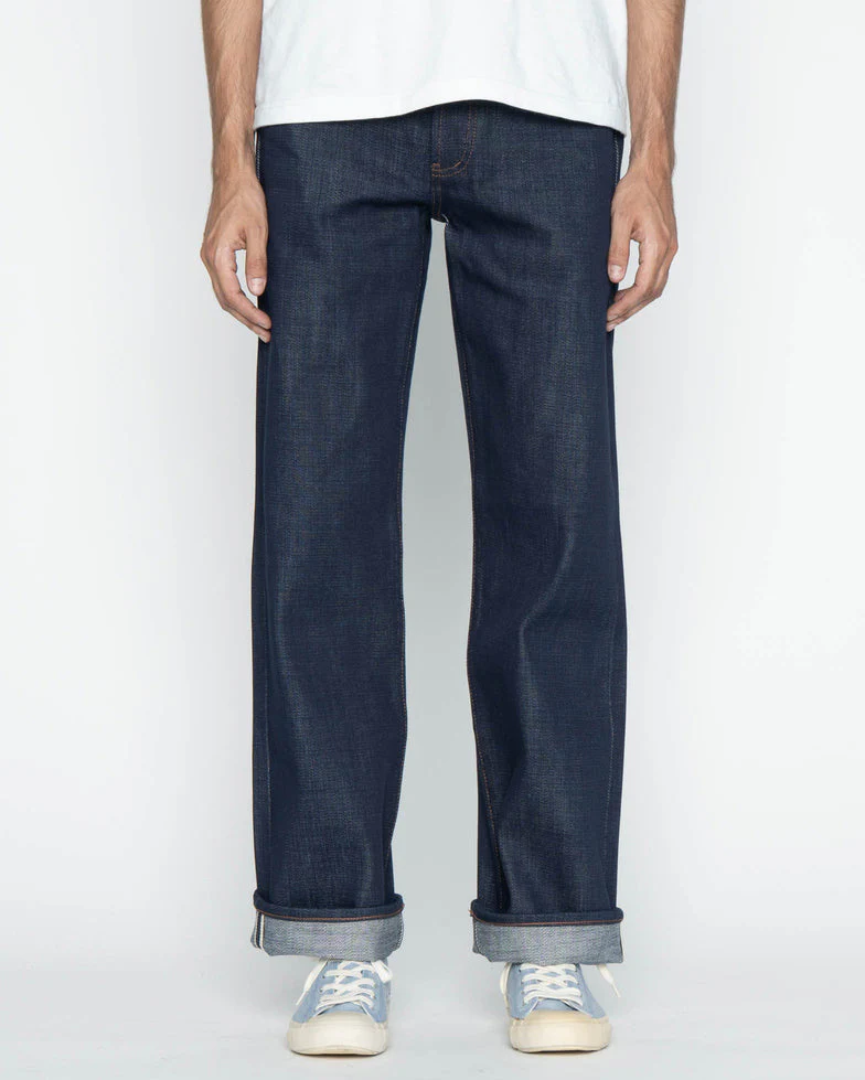 Unbranded UB721 Wide Fit Mens Jeans - 21oz Indigo Selvedge