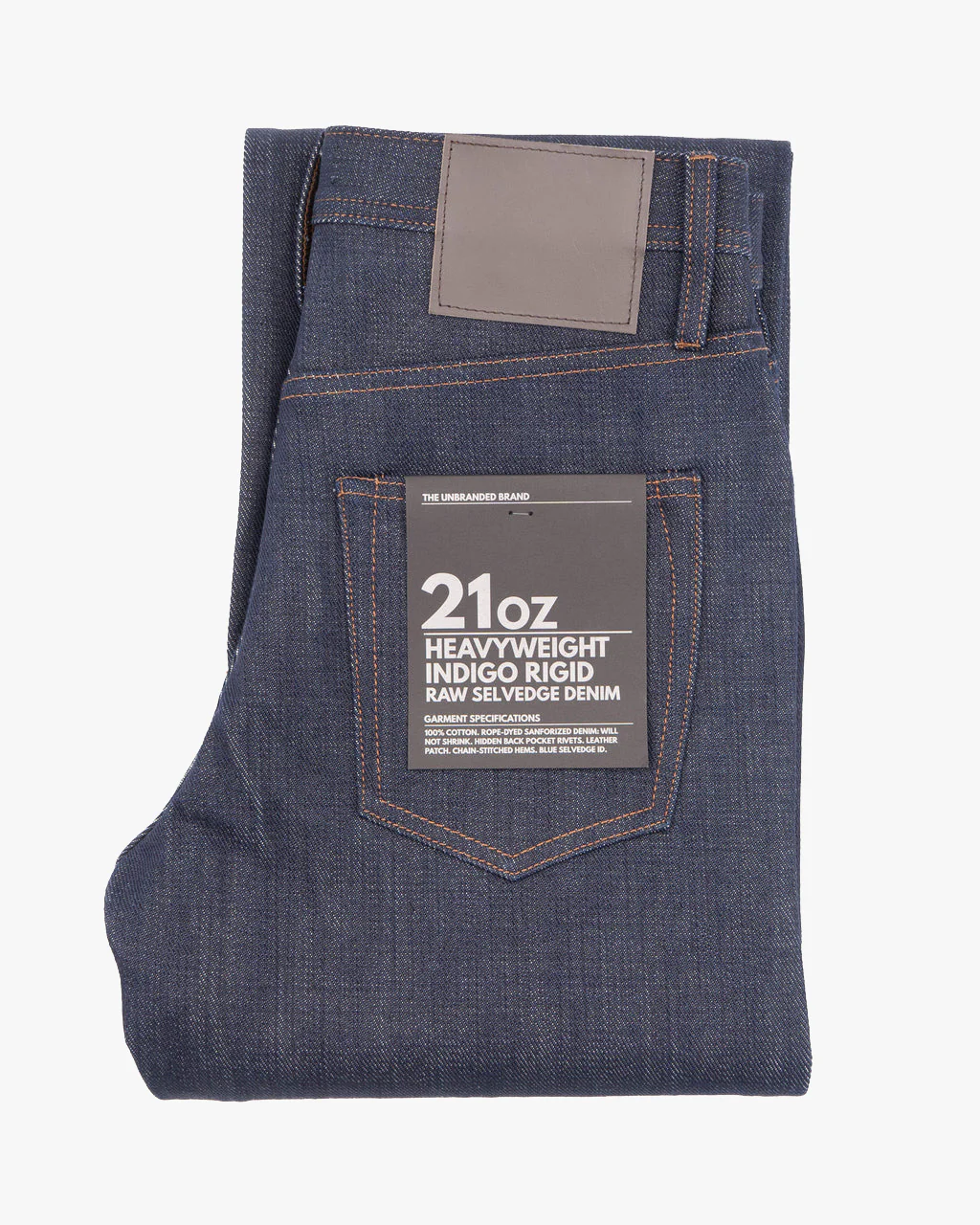 Unbranded UB721 Wide Fit Mens Jeans - 21oz Indigo Selvedge - Image 3