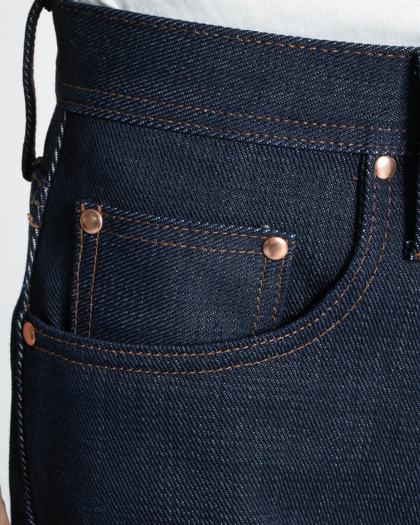 Unbranded UB721 Wide Fit Mens Jeans - 21oz Indigo Selvedge - Image 5