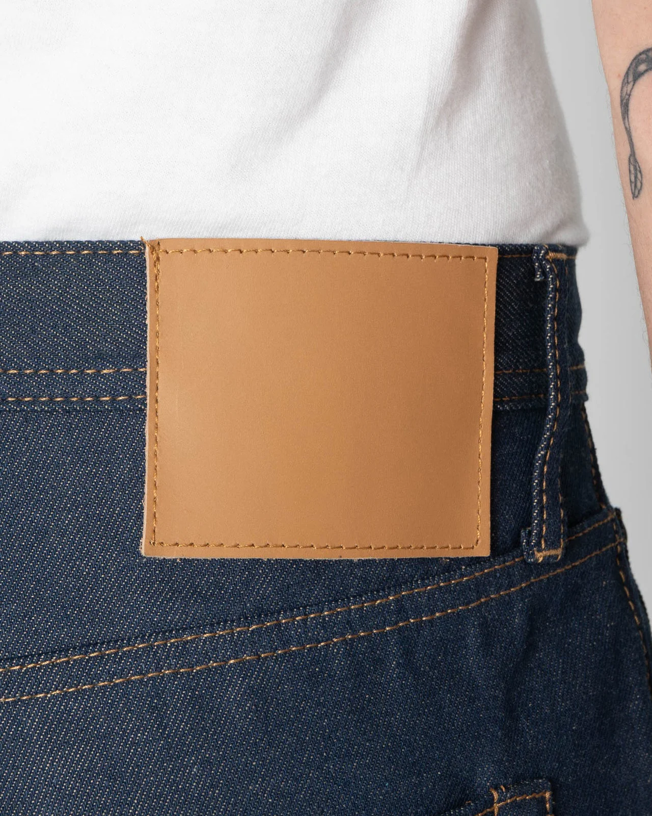 Unbranded UB754 Wide Fit Mens Jeans - 13.5oz Vintage Blue Selvedge - Image 7