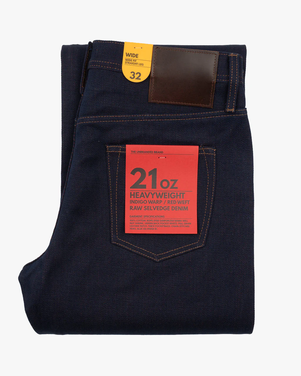 Unbranded UB791 Wide Fit Mens Jeans - 21oz Heavy Red Weft Selvedge - Image 3