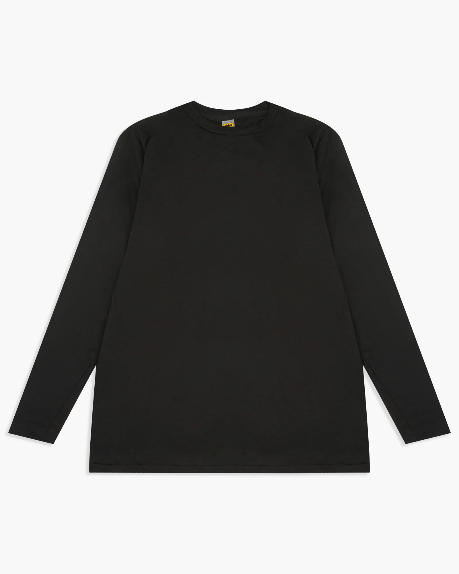 Velva Sheen Rolled L/S Regular Tee - Black - Image 2