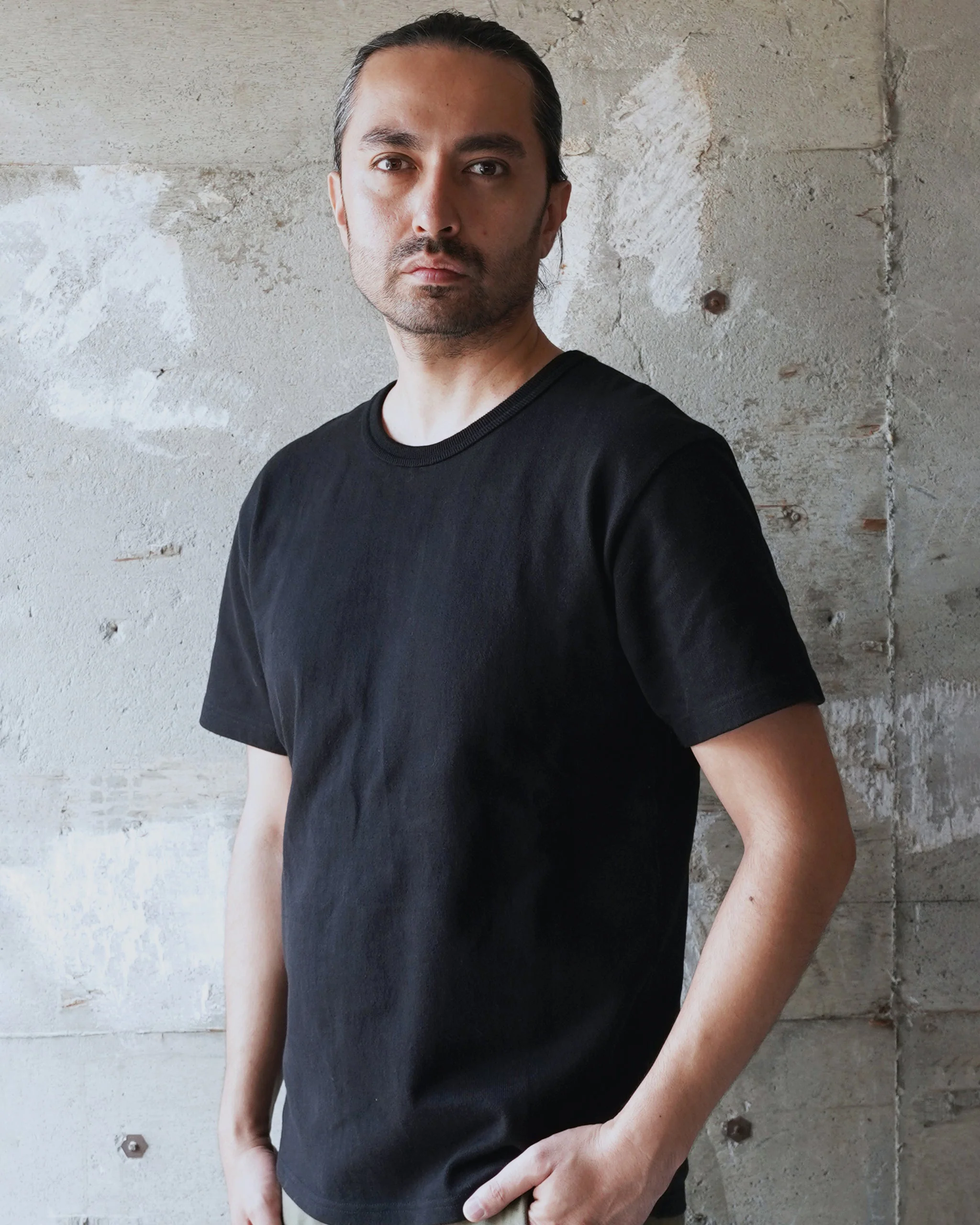 Wonder Looper 409gsm Double Heavyweight T Shirt - Black - Image 3