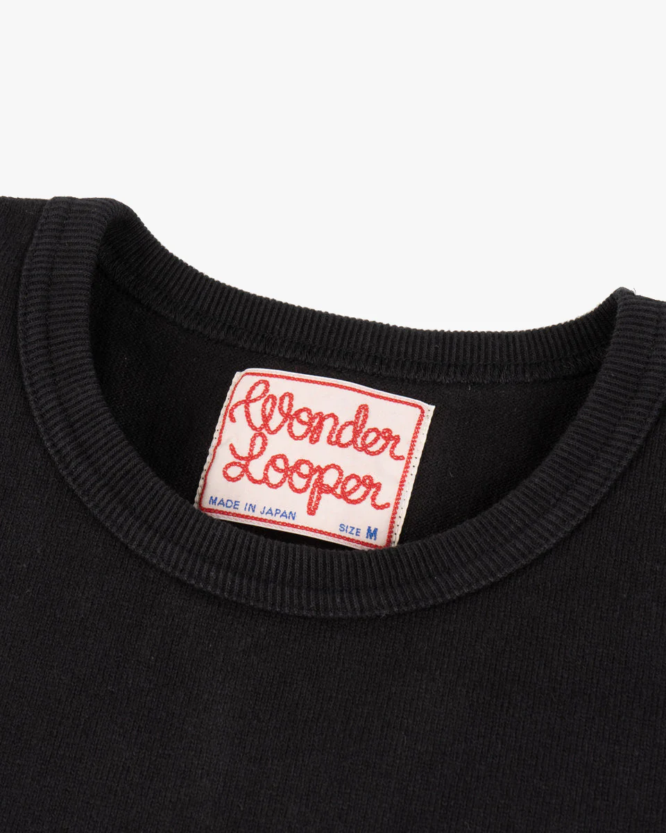 Wonder Looper 409gsm Double Heavyweight T Shirt - Black - Image 8