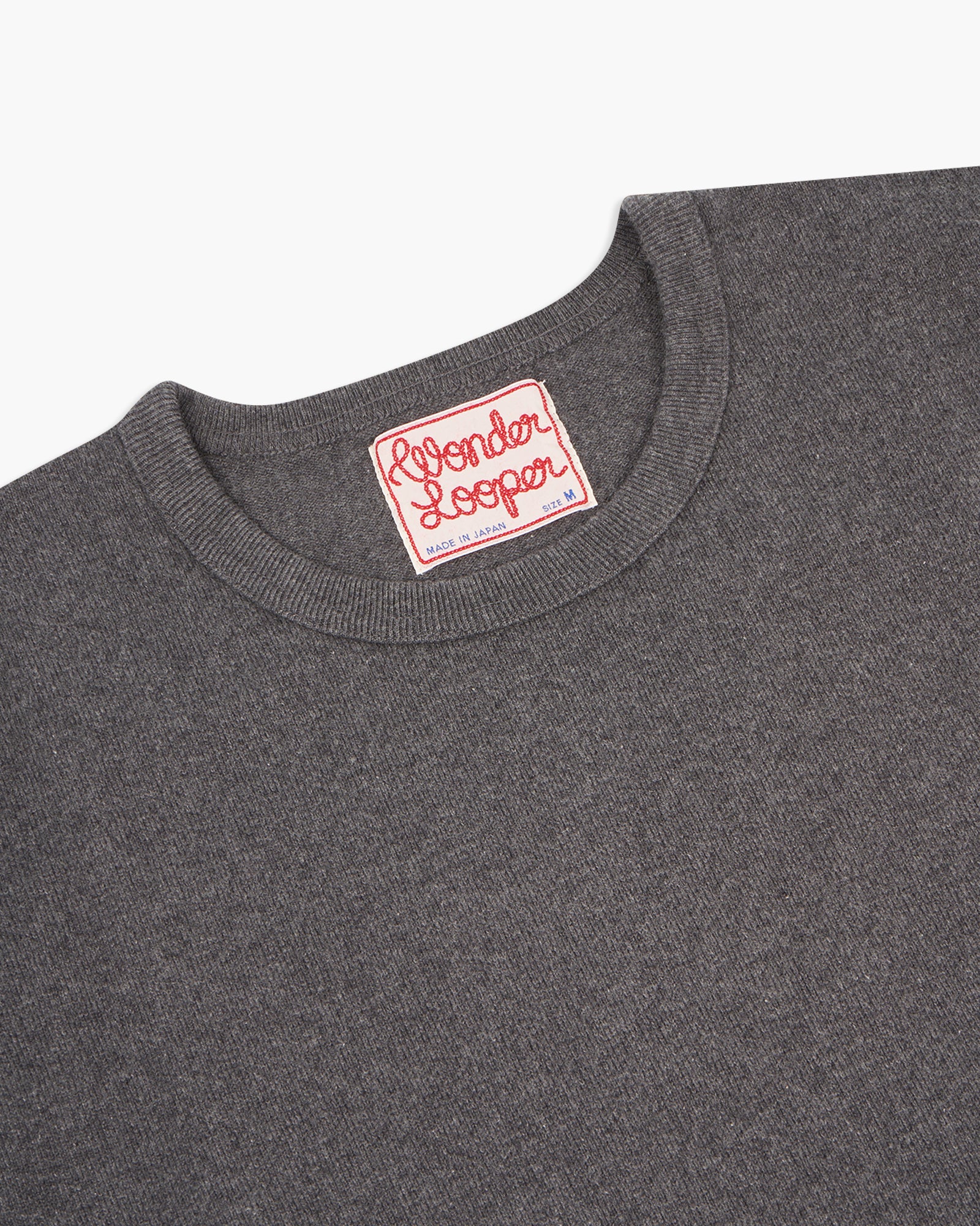 Wonder Looper 409gsm Double Heavyweight T Shirt - Charcoal - Image 8
