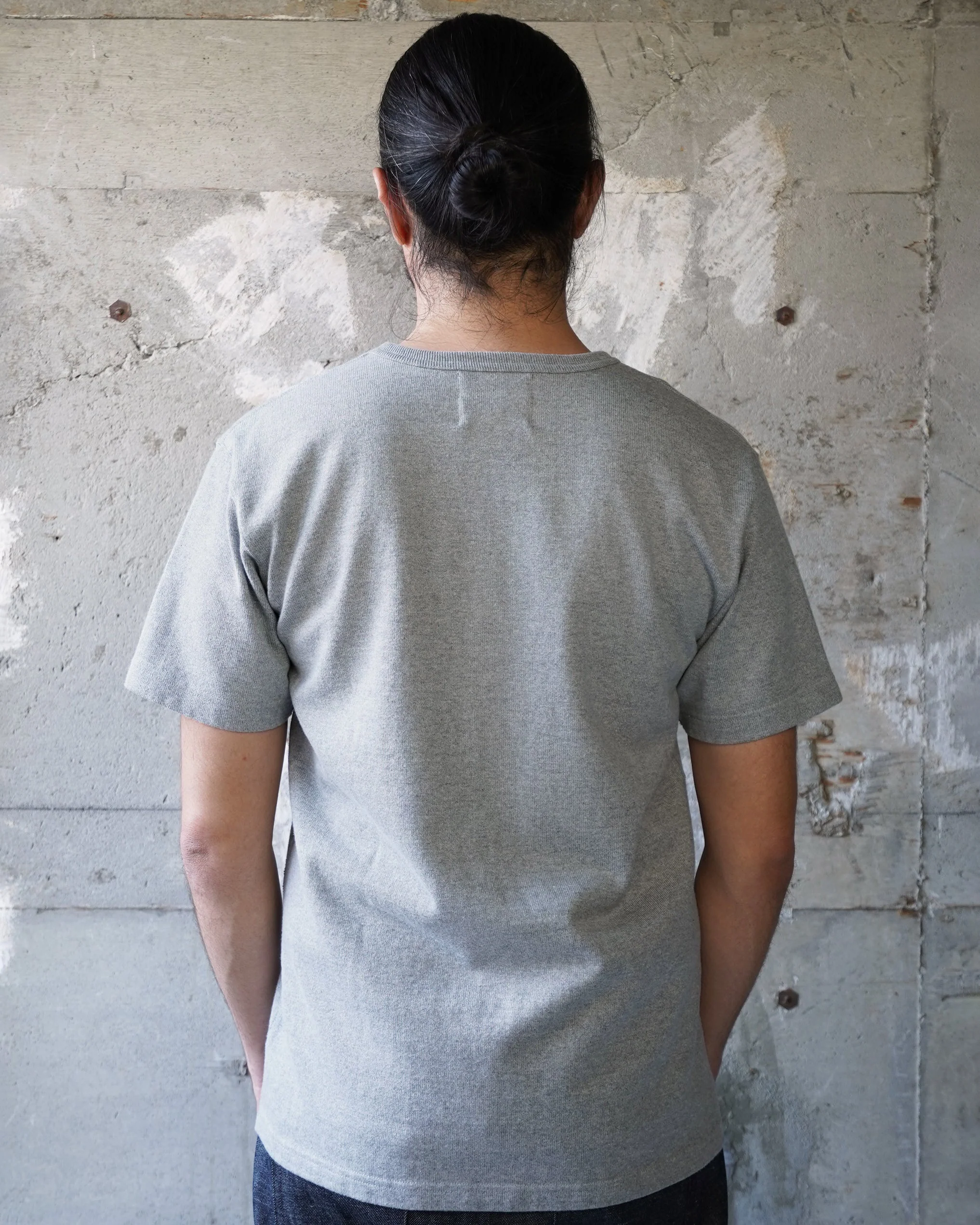 Wonder Looper 409gsm Double Heavyweight T Shirt - Heather Grey - Image 4
