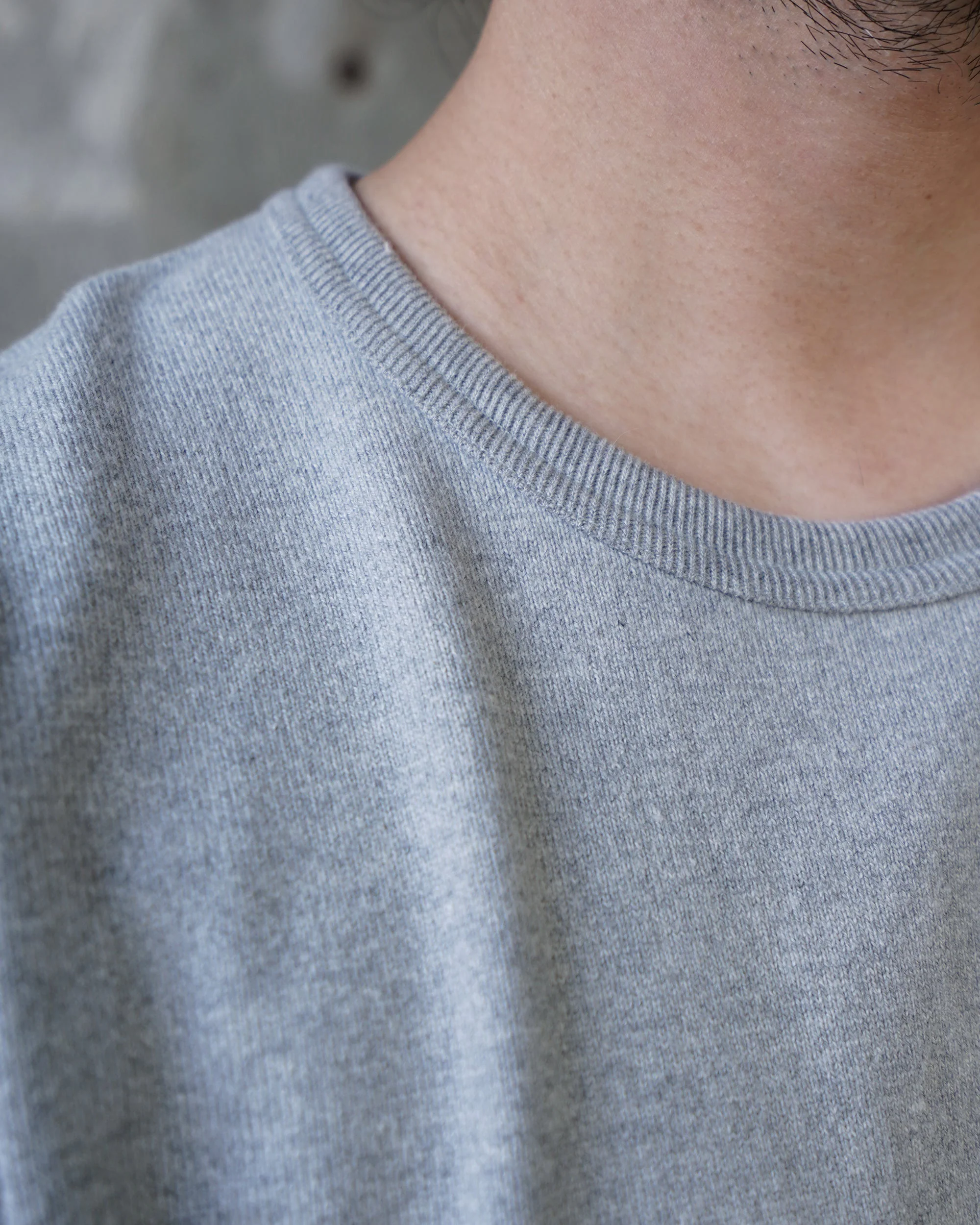 Wonder Looper 409gsm Double Heavyweight T Shirt - Heather Grey - Image 5