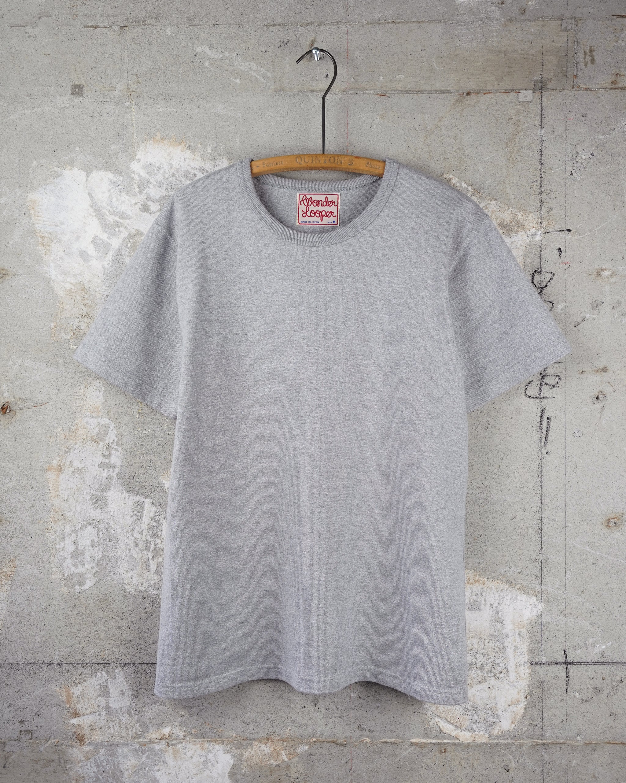 Wonder Looper 409gsm Double Heavyweight T Shirt - Heather Grey - Image 7