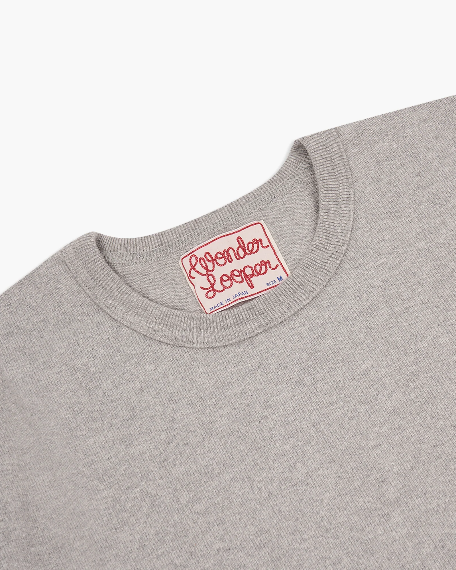 Wonder Looper 409gsm Double Heavyweight T Shirt - Heather Grey - Image 9