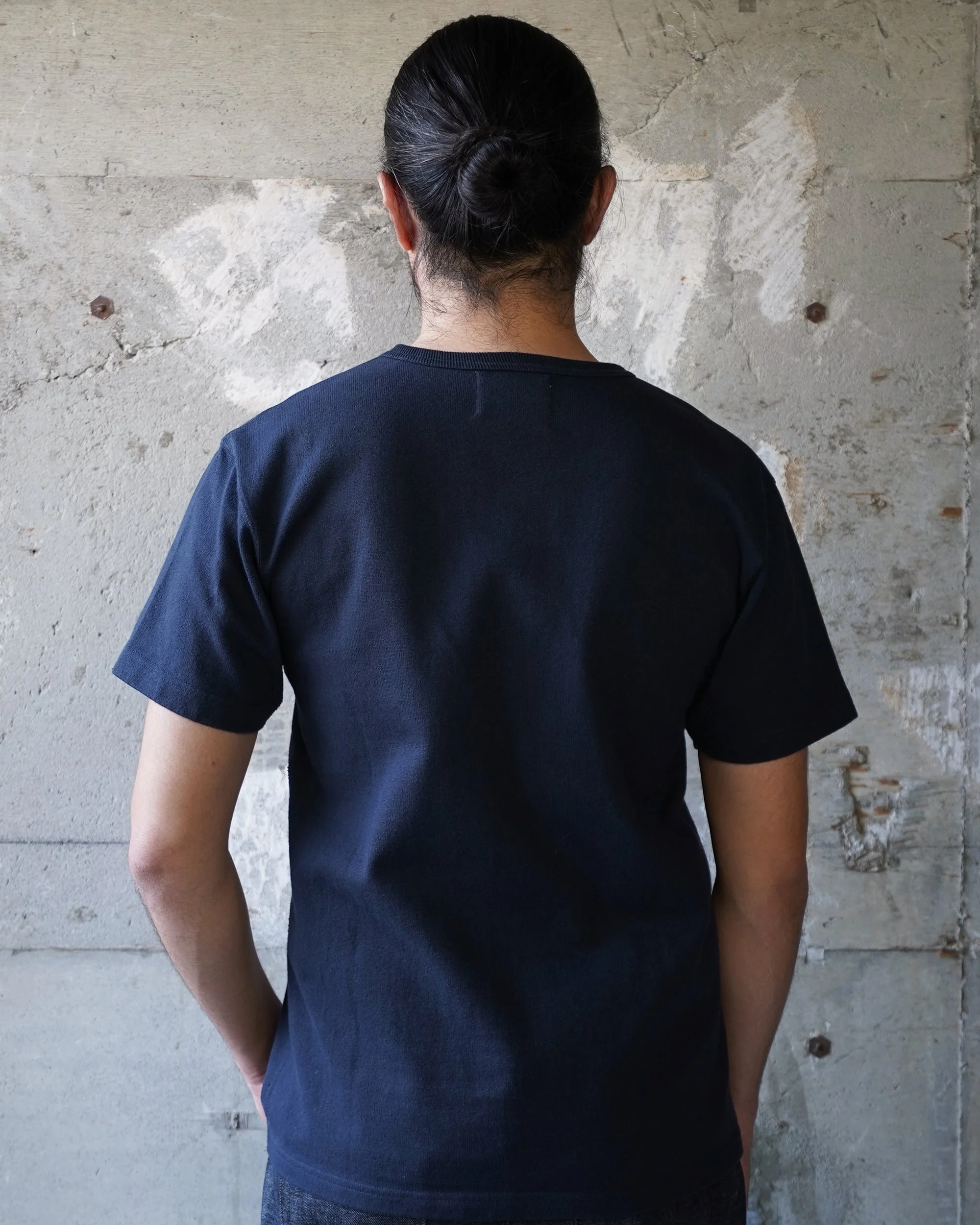 Wonder Looper 409gsm Double Heavyweight T Shirt - Navy - Image 4