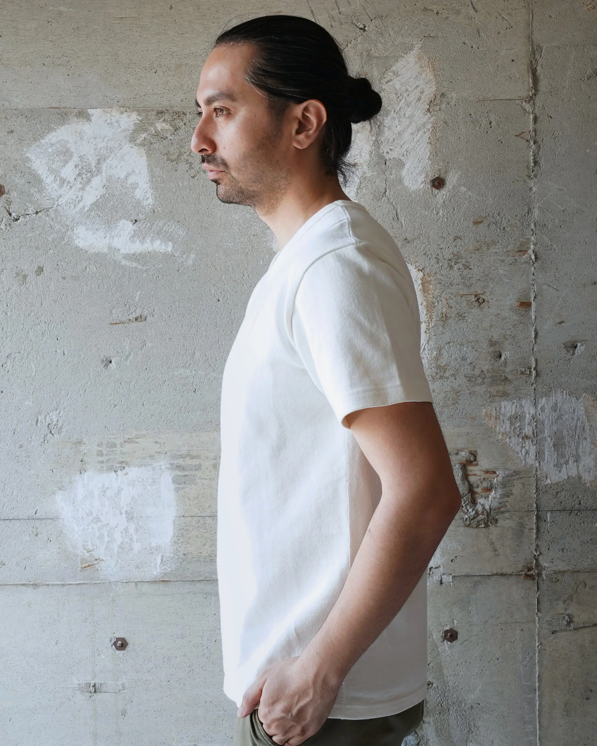 Wonder Looper 409gsm Double Heavyweight T Shirt - White - Image 3