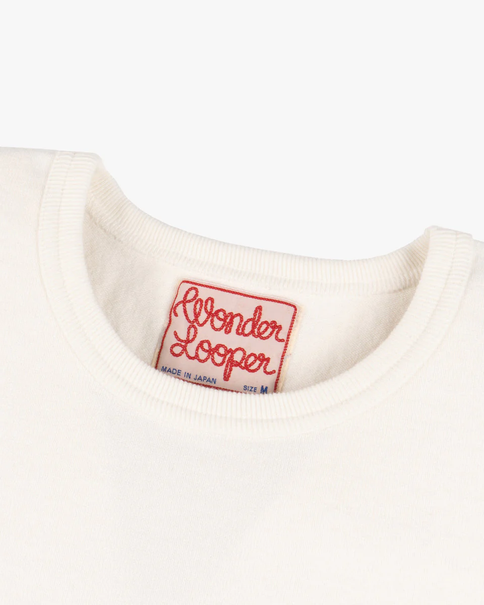 Wonder Looper 409gsm Double Heavyweight T Shirt - White - Image 8