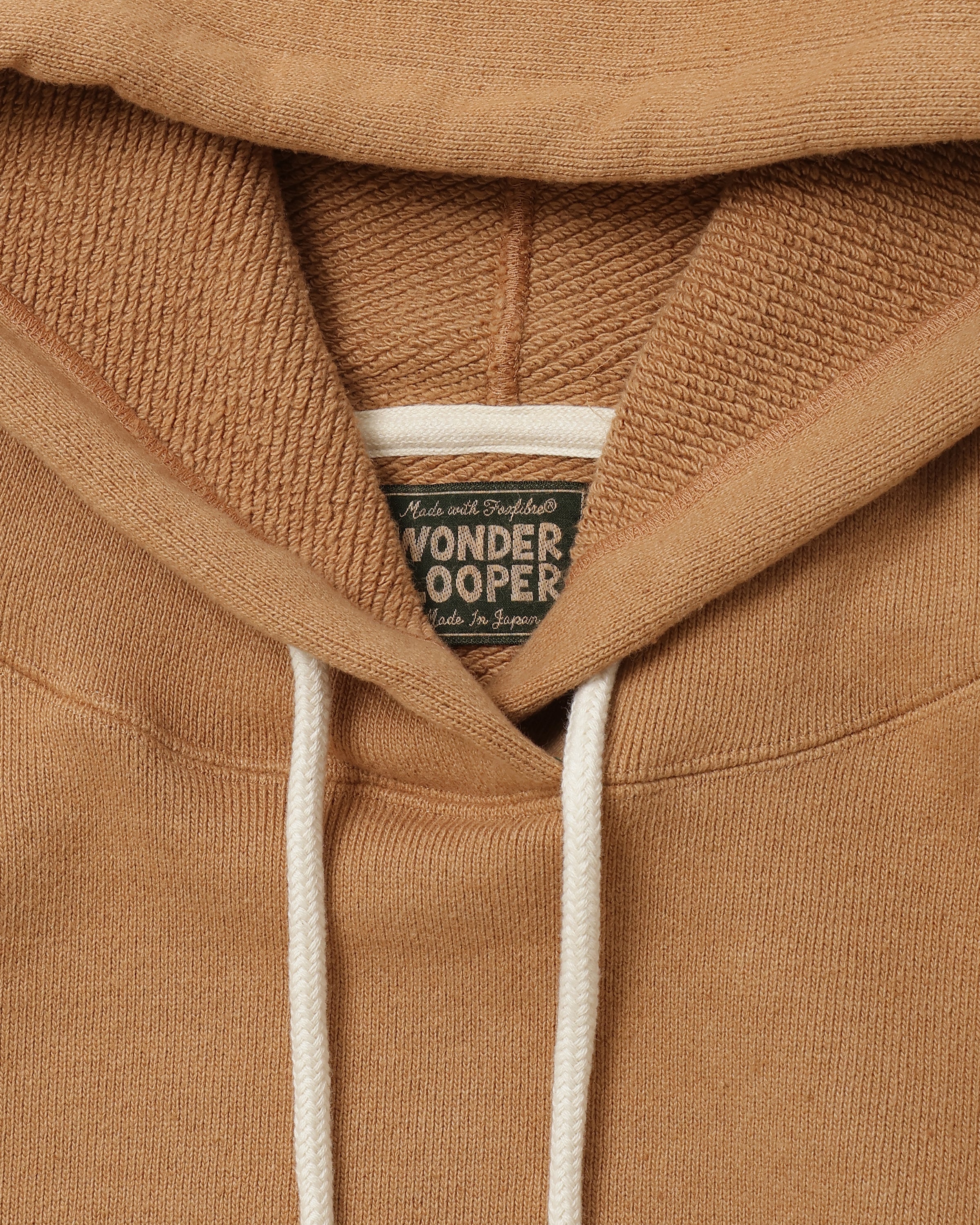 Wonder Looper 825gsm Double Heavyweight French Terry Foxfibre® Pullover Hoodie - Coyote 80 - Image 2