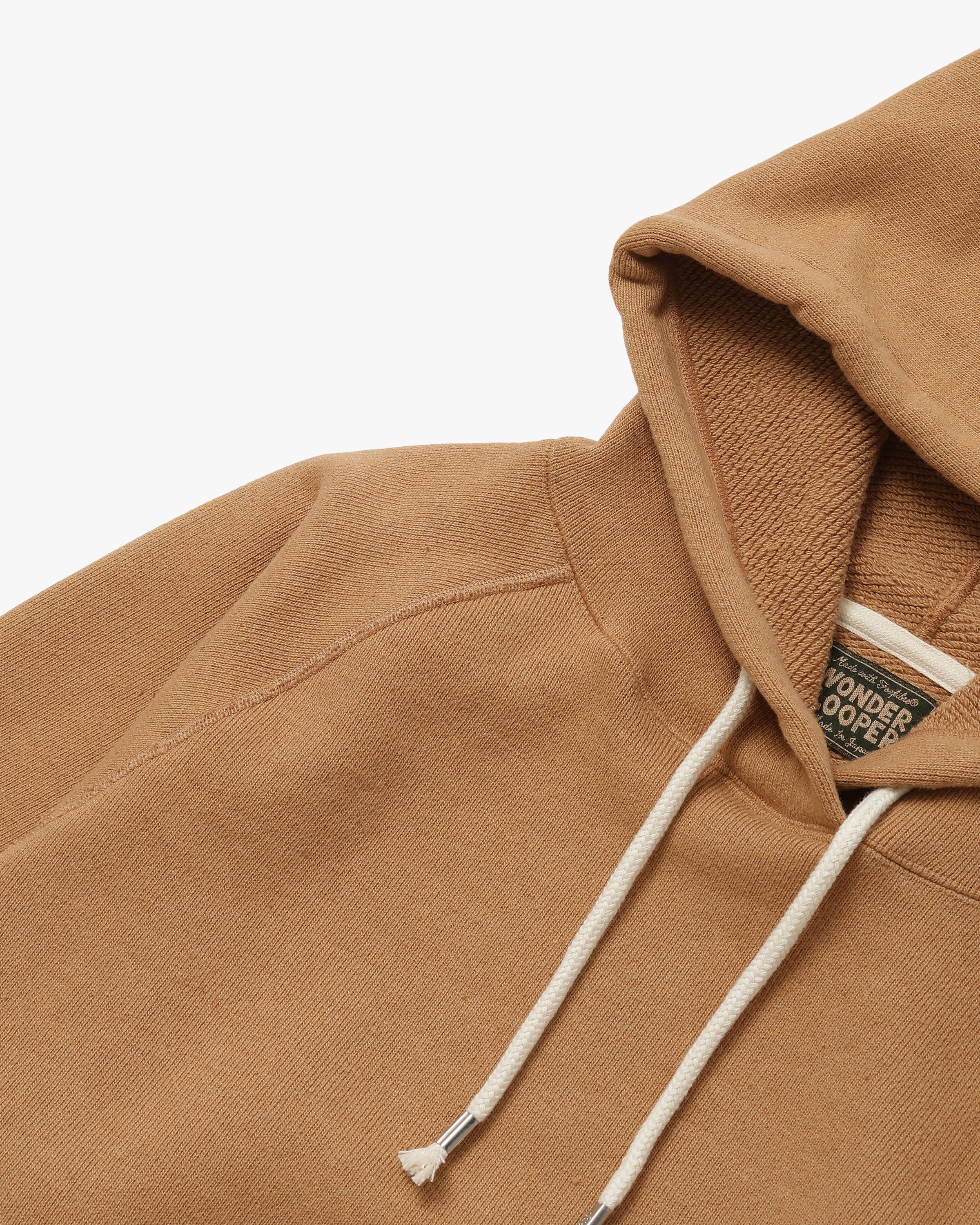 Wonder Looper 825gsm Double Heavyweight French Terry Foxfibre® Pullover Hoodie - Coyote 80 - Image 4