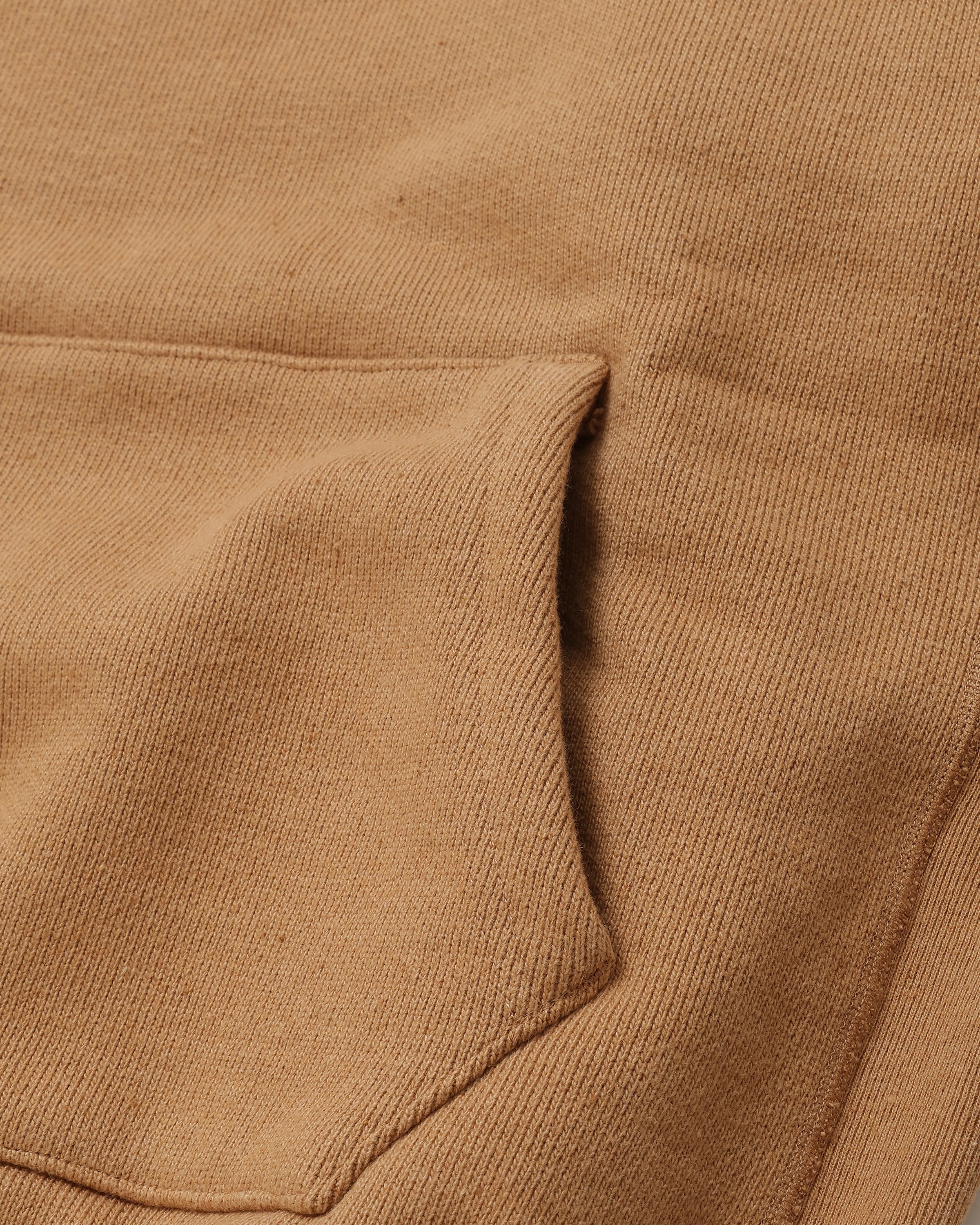 Wonder Looper 825gsm Double Heavyweight French Terry Foxfibre® Pullover Hoodie - Coyote 80 - Image 5