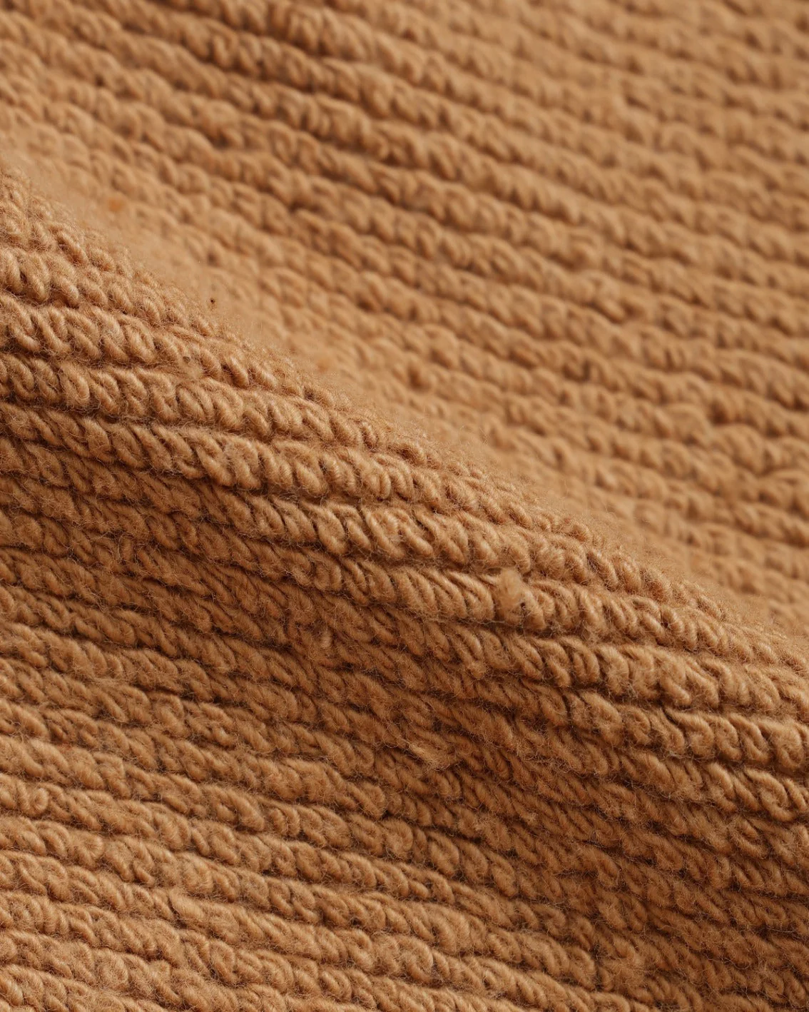 Wonder Looper 825gsm Double Heavyweight French Terry Foxfibre® Zip Hoodie - Coyote 80 - Image 2