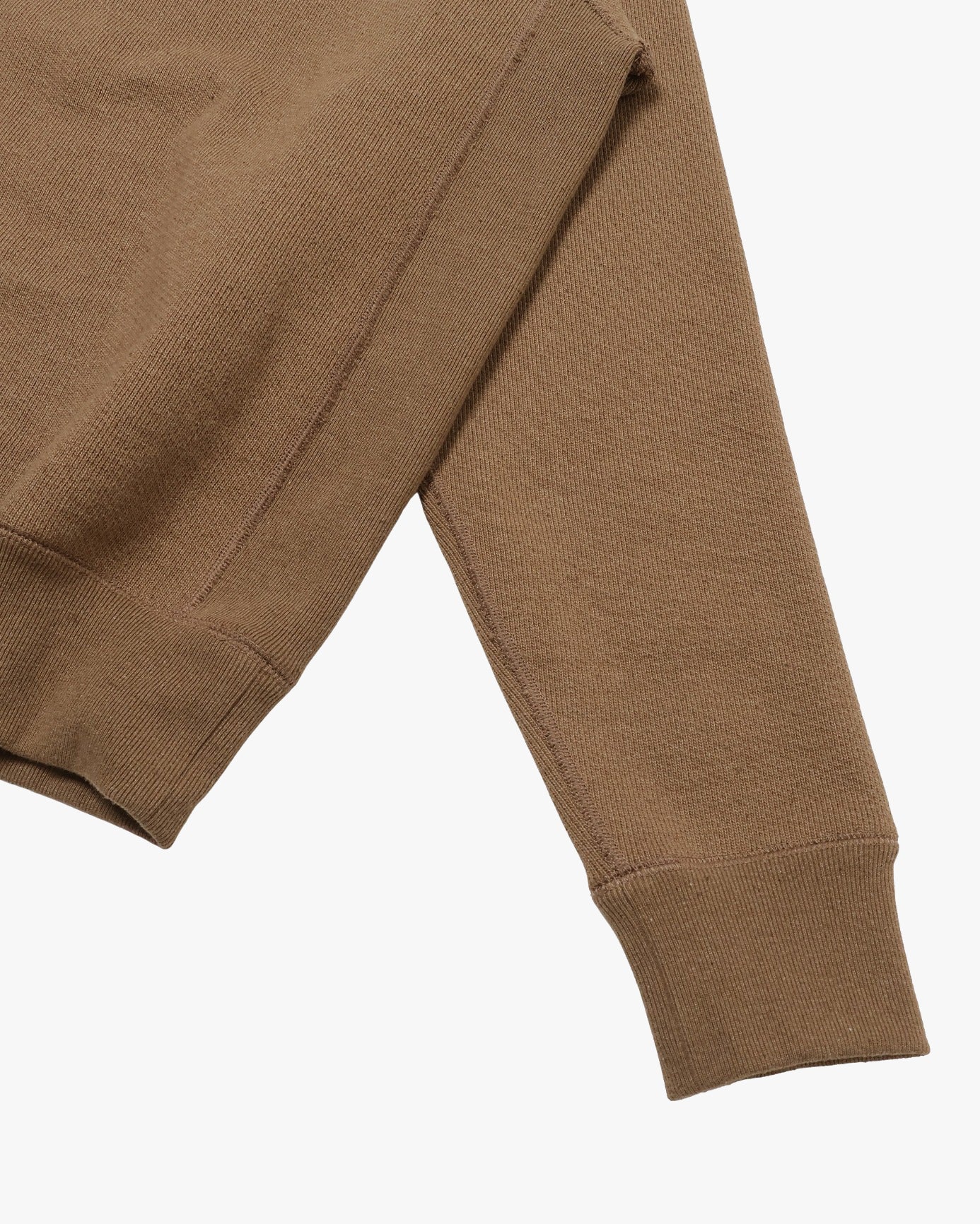 Wonder Looper 825gsm Double Heavyweight French Terry Iron Mordant Foxfibre® Pullover Crew Neck - Coyote 80 - Image 3