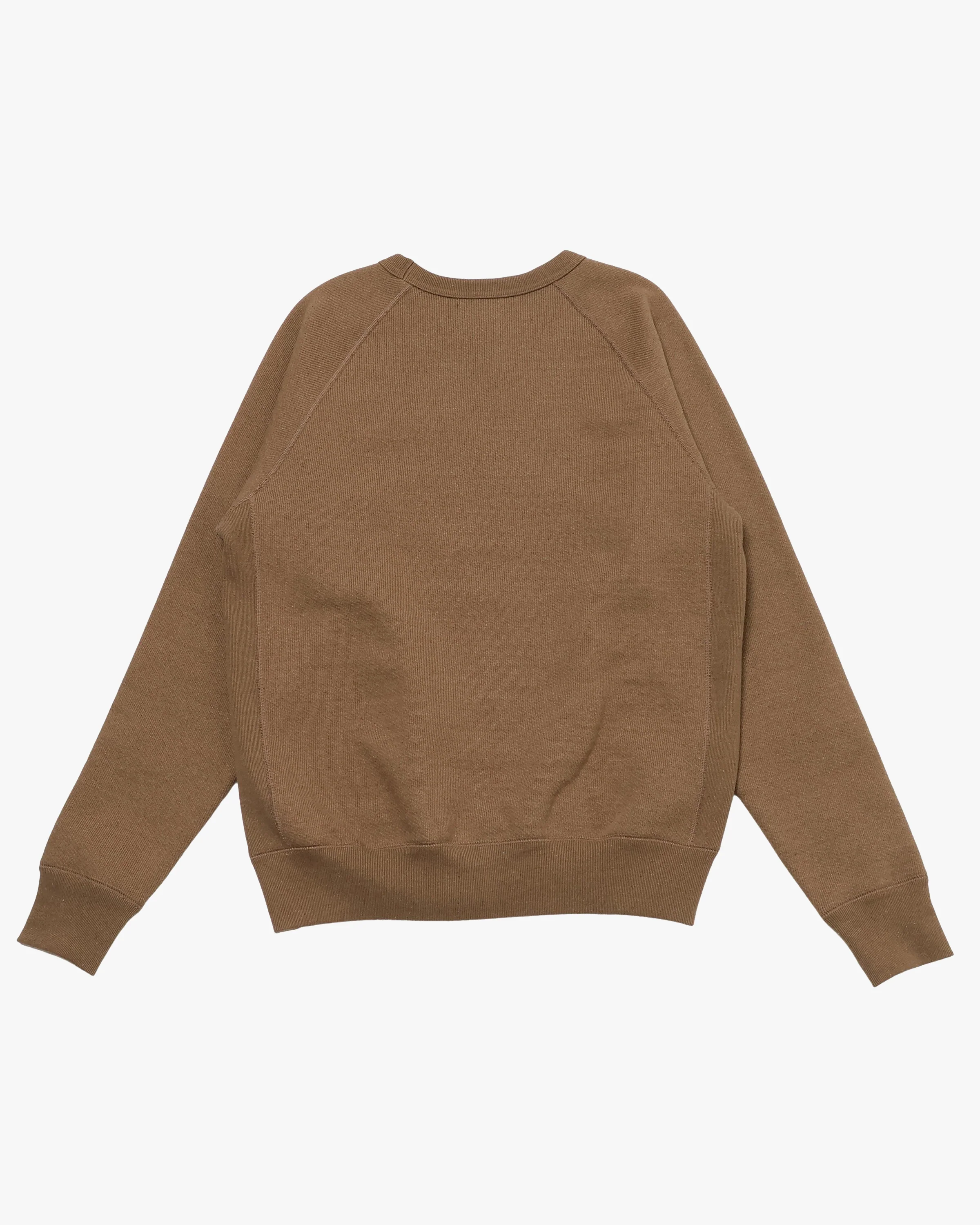 Wonder Looper 825gsm Double Heavyweight French Terry Iron Mordant Foxfibre® Pullover Crew Neck - Coyote 80 - Image 6