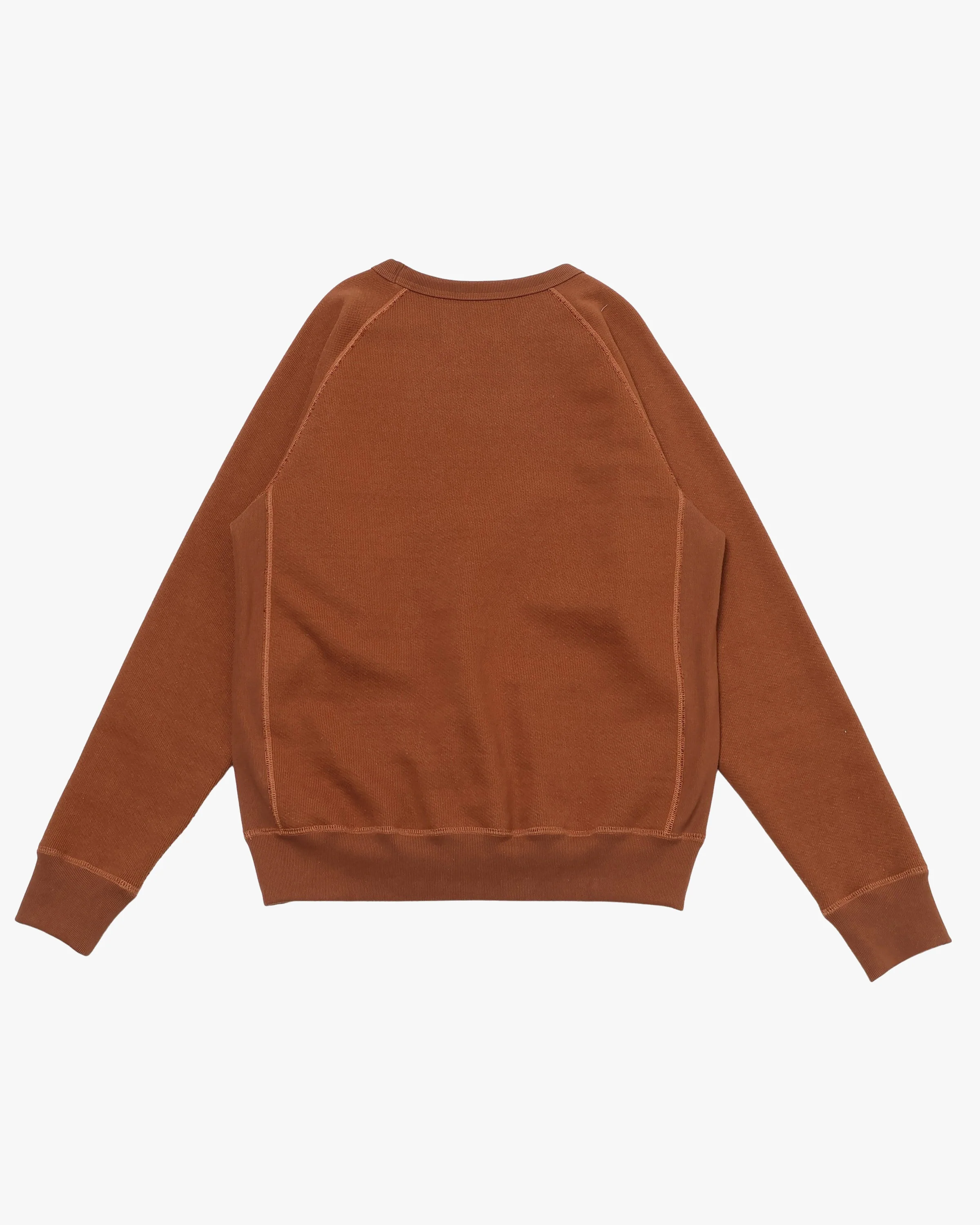 Wonder Looper 876gsm Double Heavyweight French Terry Pullover Crew Neck - Rust - Image 6