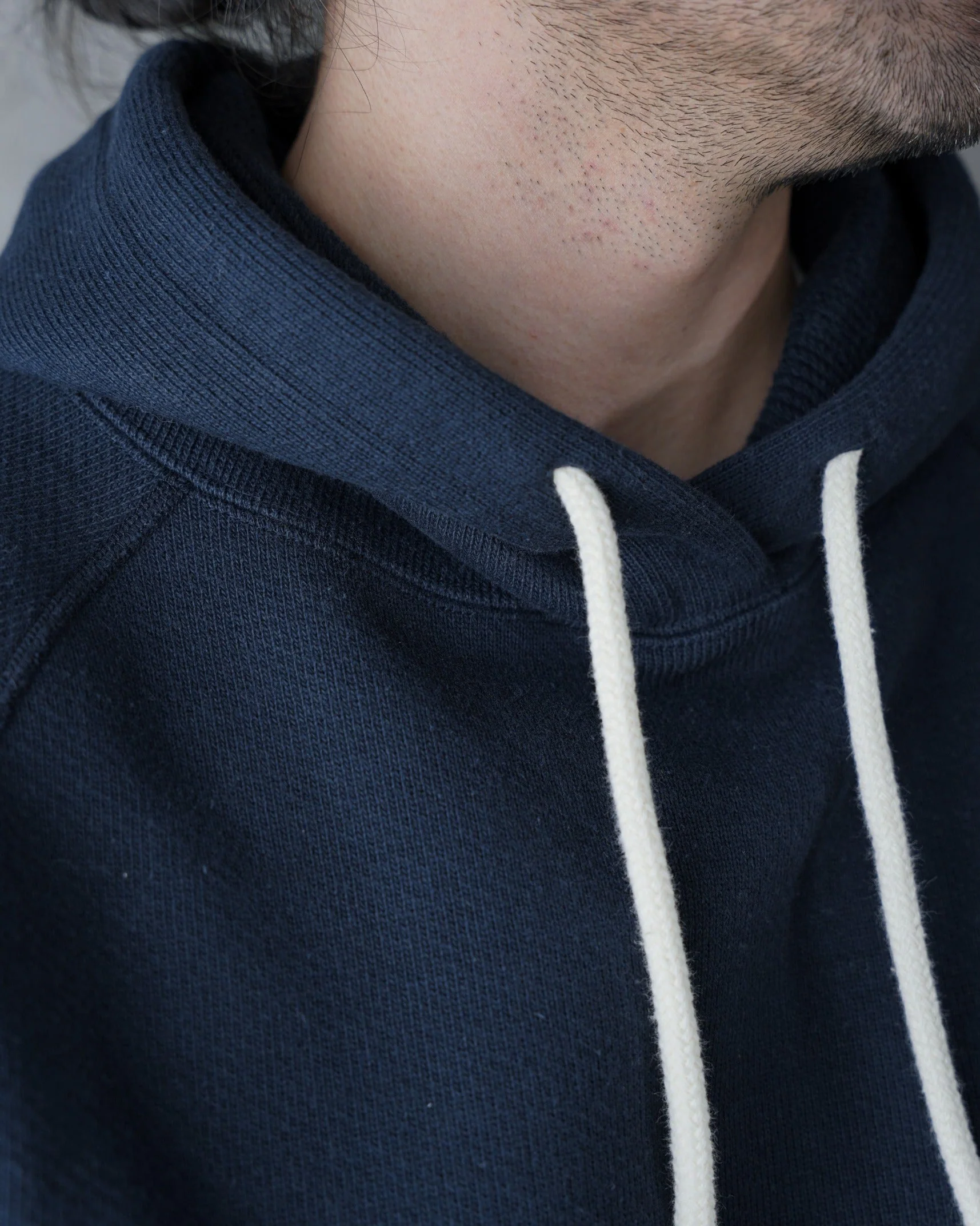 Wonder Looper 876gsm Double Heavyweight French Terry Pullover Hoodie - Navy - Image 7