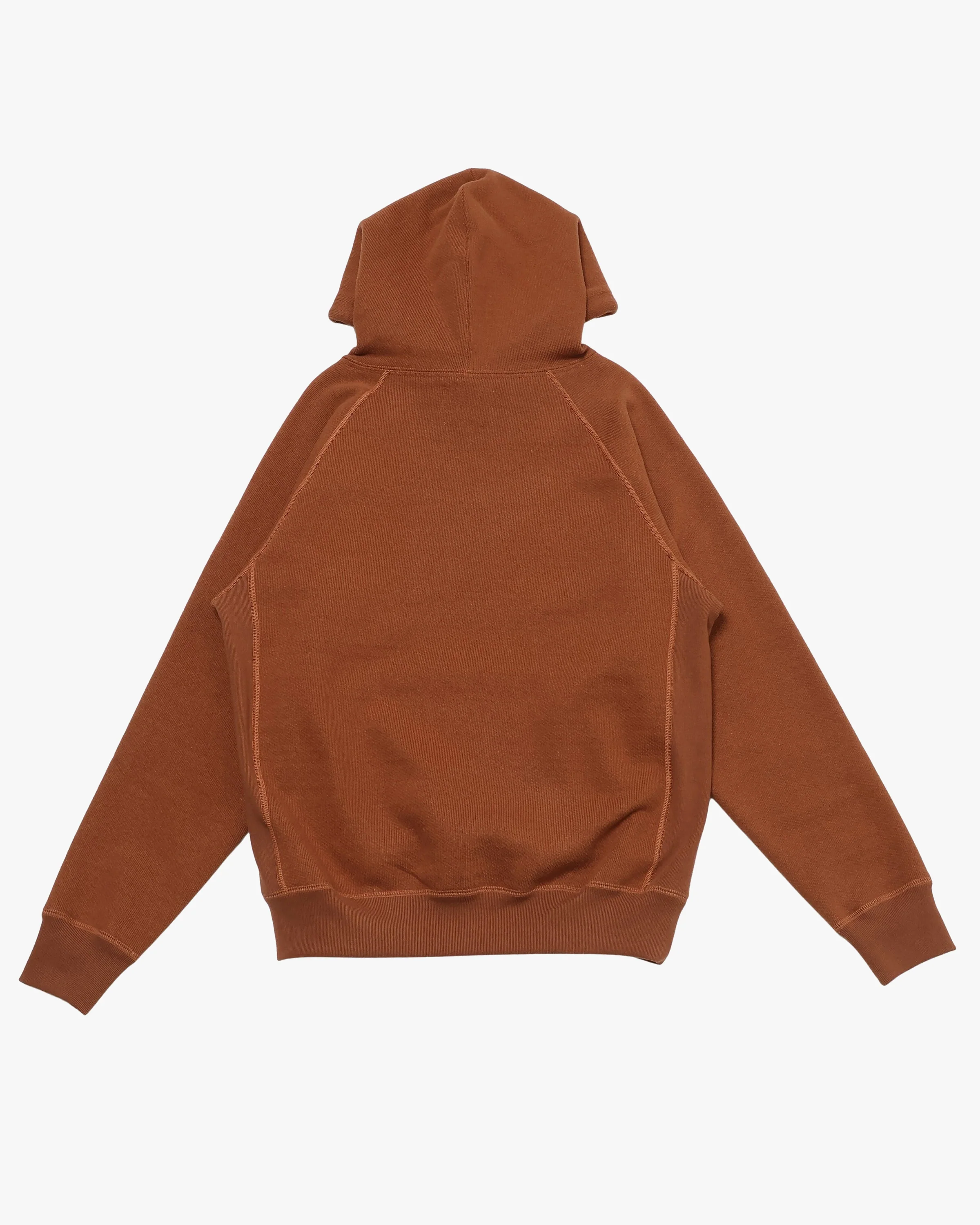 Wonder Looper 876gsm Double Heavyweight French Terry Pullover Hoodie - Rust - Image 7