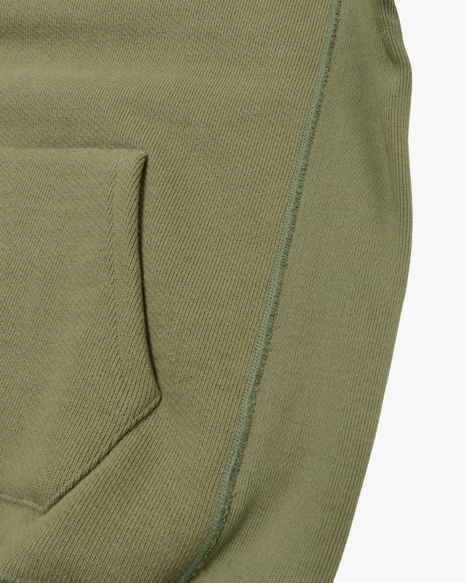 Wonder Looper 876gsm Double Heavyweight French Terry Pullover Hoodie - Sage - Image 6