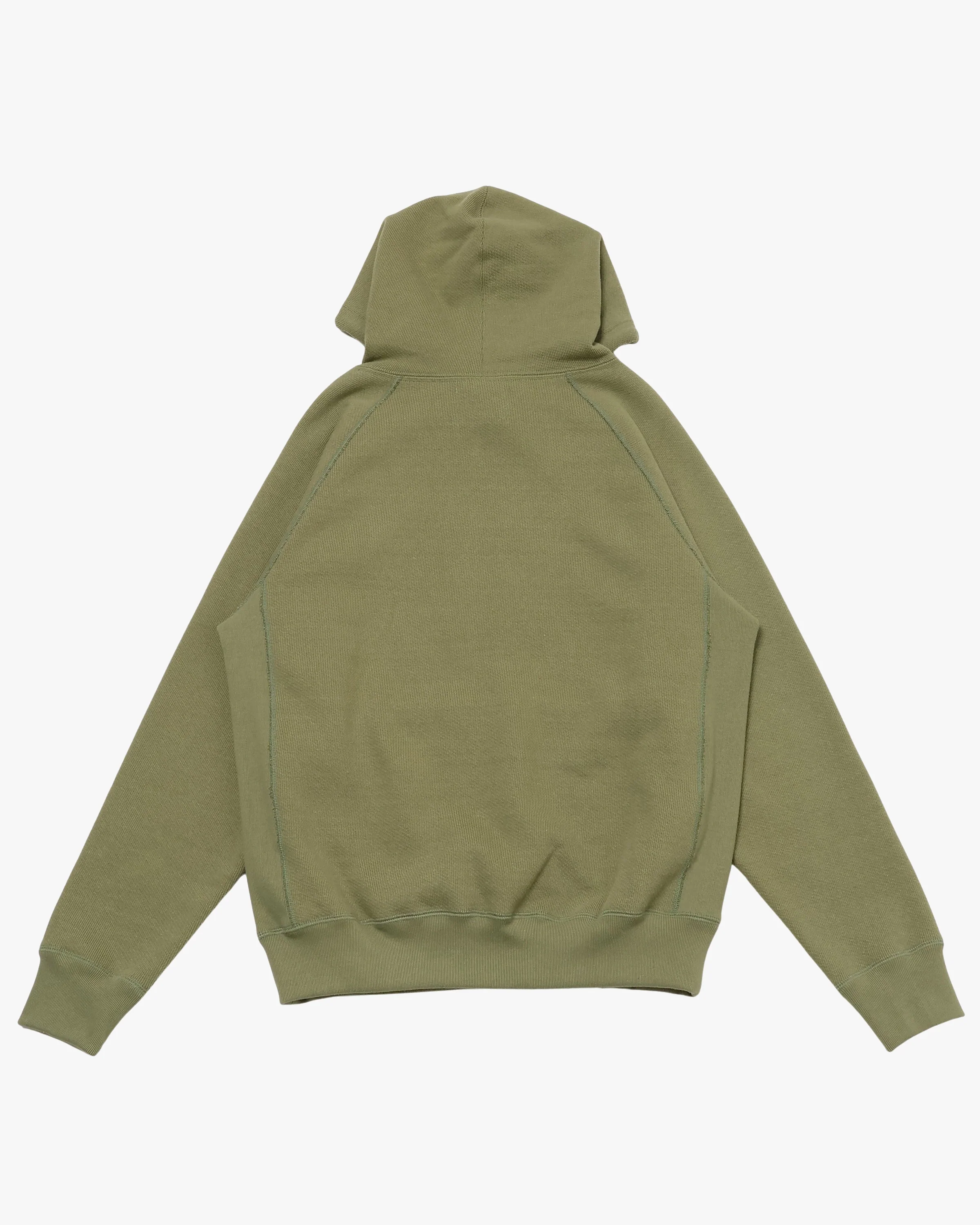 Wonder Looper 876gsm Double Heavyweight French Terry Pullover Hoodie - Sage - Image 7