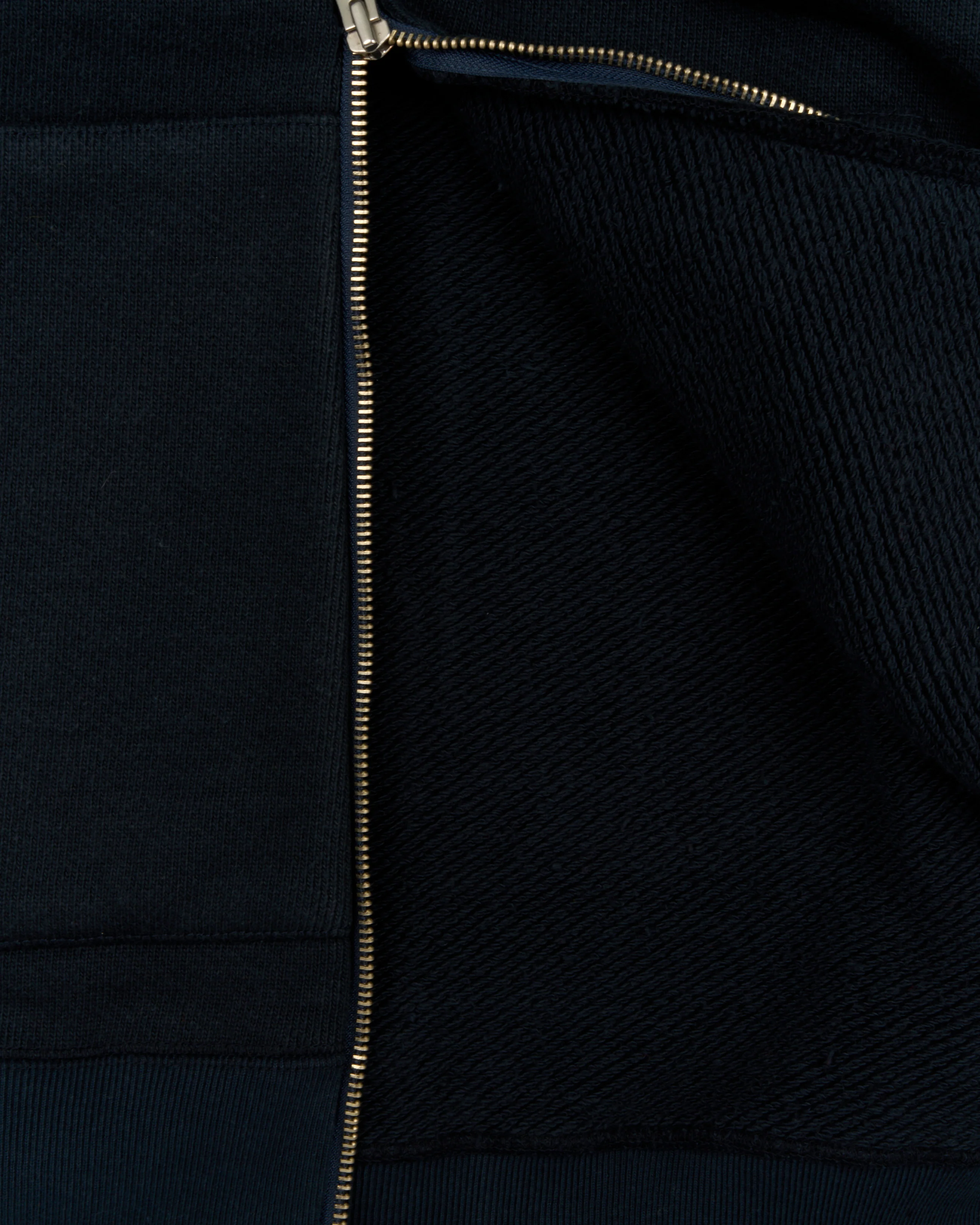 Wonder Looper 876gsm Double Heavyweight French Terry Zip Hoodie - Navy - Image 13