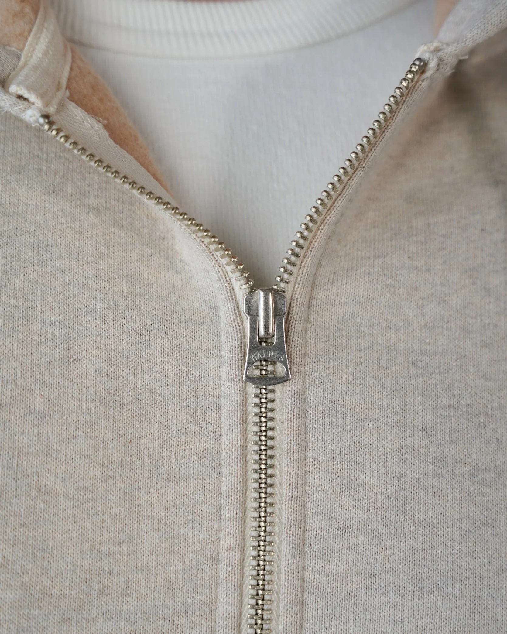 Wonder Looper Fleeced Foxfibre® Zip Hoodie - Oatmeal - Image 9
