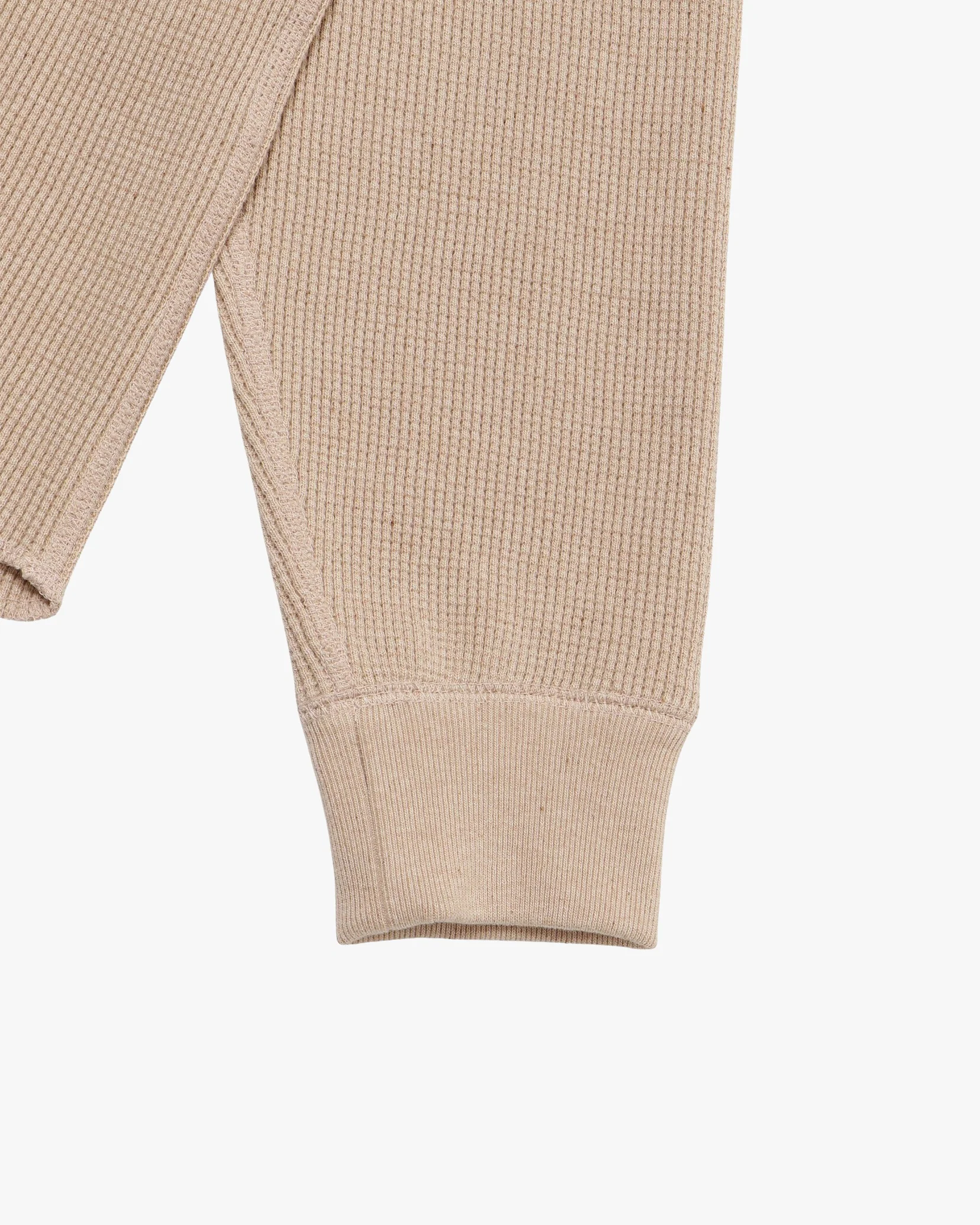 Wonder Looper Foxfibre® Heavyweight Waffle Henley - Coyote 15 - Image 4
