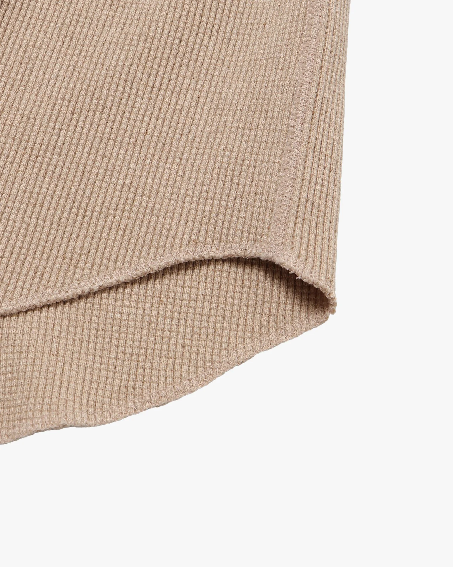 Wonder Looper Foxfibre® Heavyweight Waffle Henley - Coyote 15 - Image 5