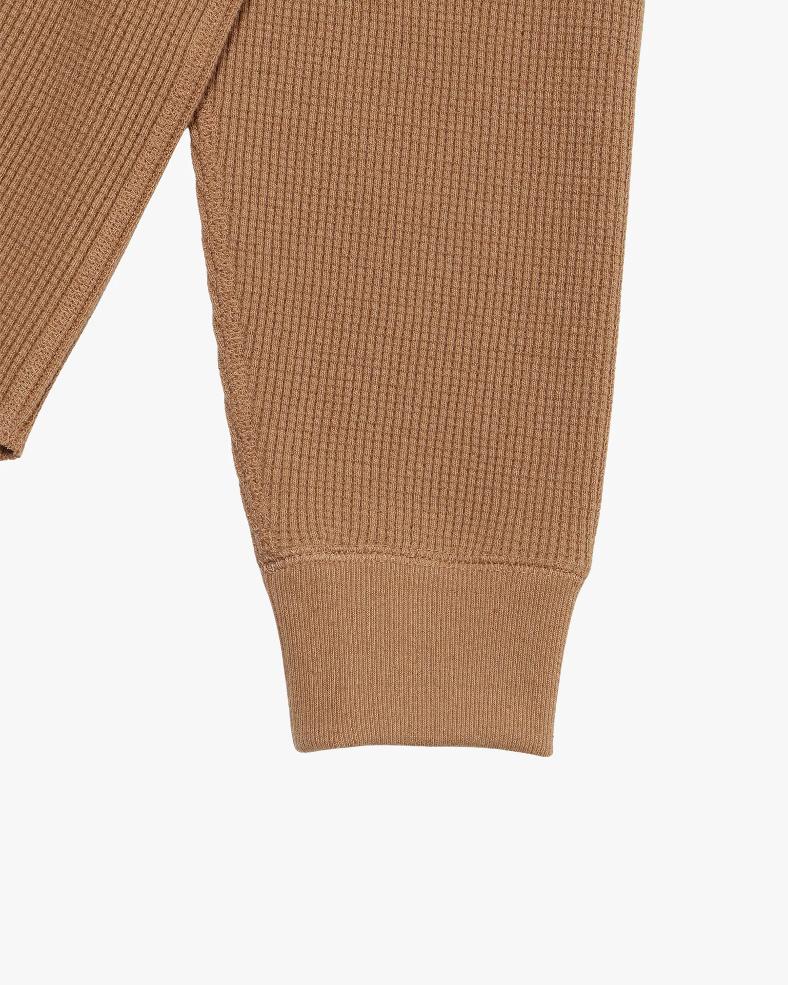 Wonder Looper Foxfibre® Heavyweight Waffle Henley - Coyote 70 - Image 4