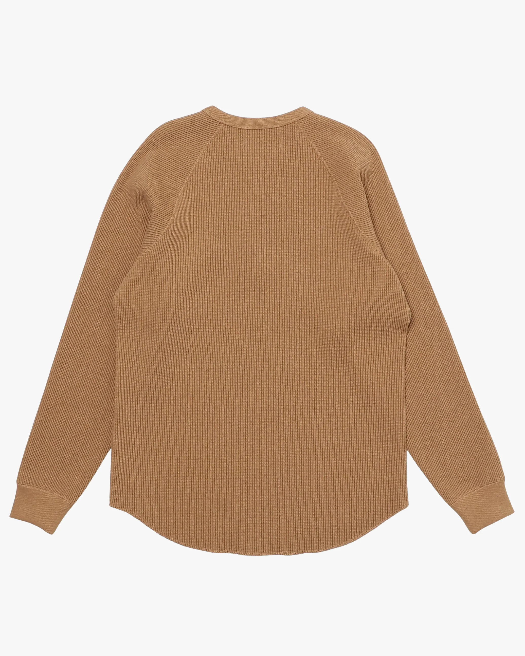 Wonder Looper Foxfibre® Heavyweight Waffle Henley - Coyote 70 - Image 6