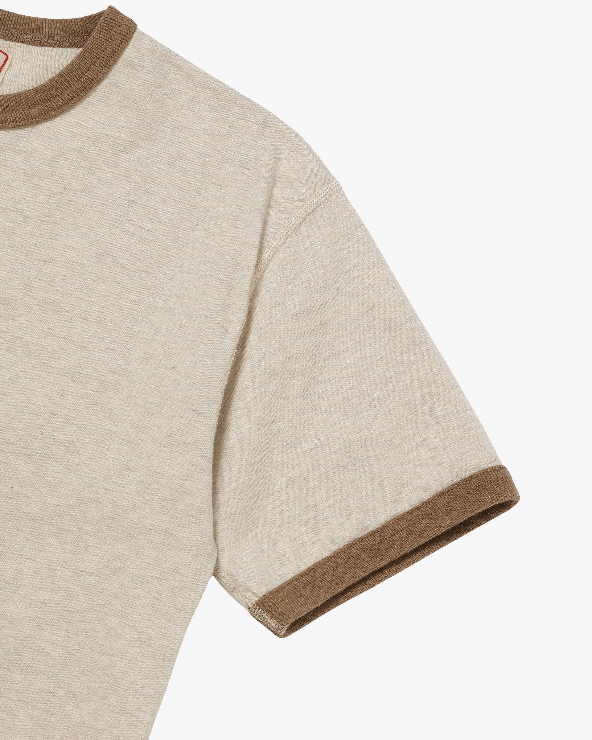 Wonder Looper Recycled Cotton Foxfibre® Ringer Tee - Sand - Image 3