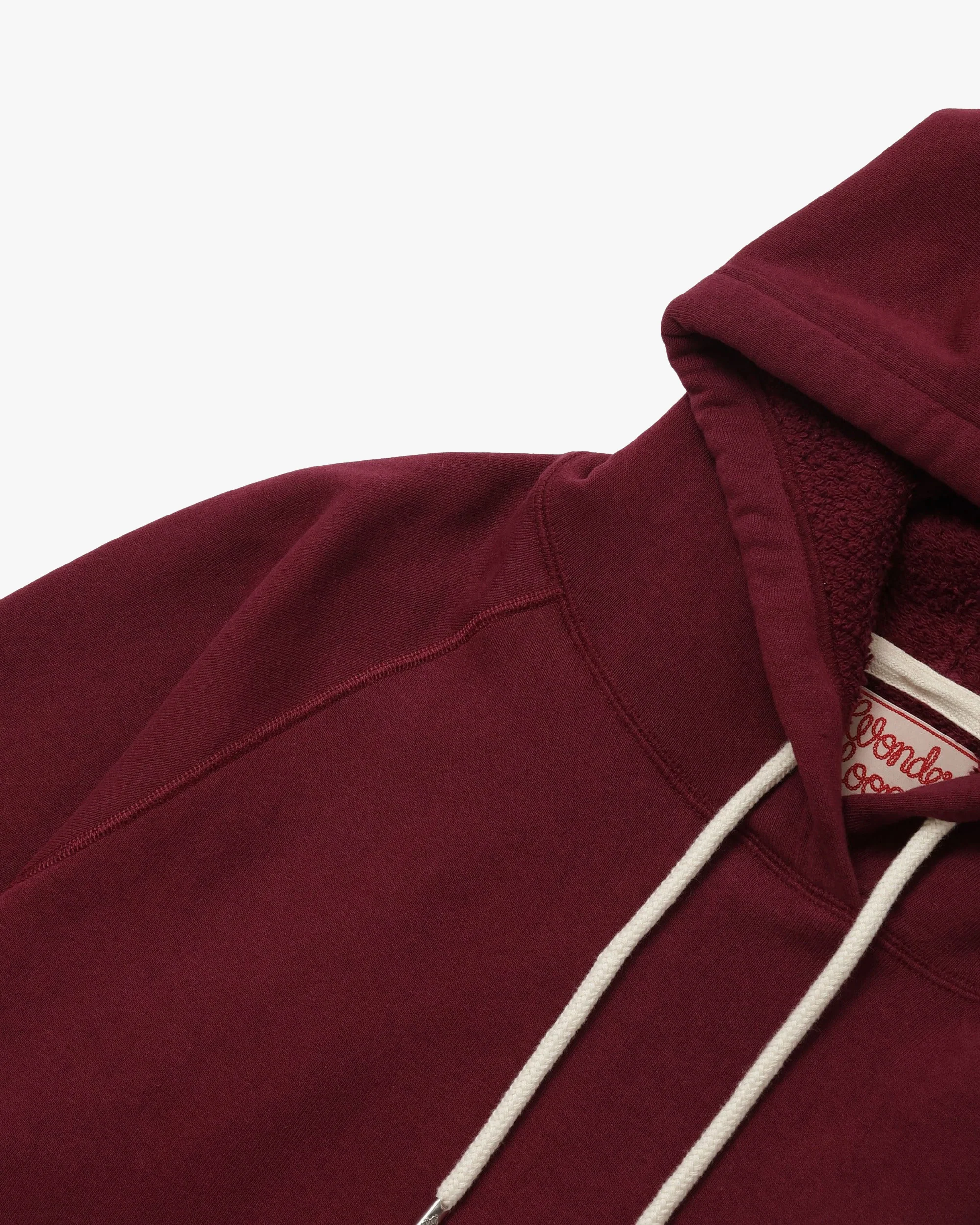 Wonder Looper Super Looper French Terry Pullover Hoodie - Burgundy - Image 2