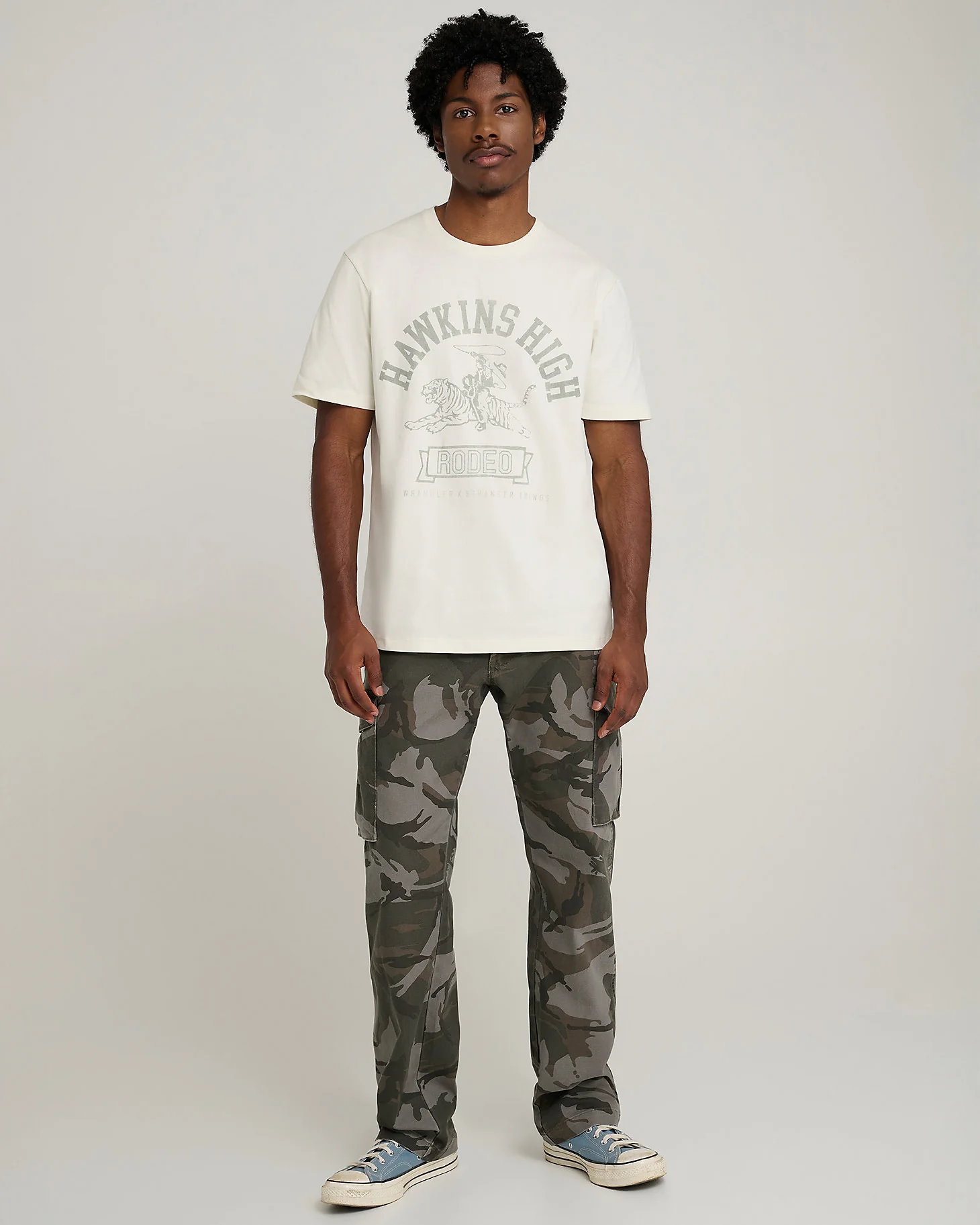Wrangler® x Stranger Things™ Hawkins High Tee - Marshmallow - Image 4