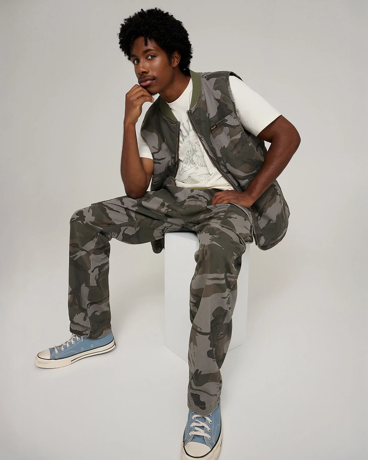 Wrangler® x Stranger Things™ Mike Lucas Pant - Camo - Image 5