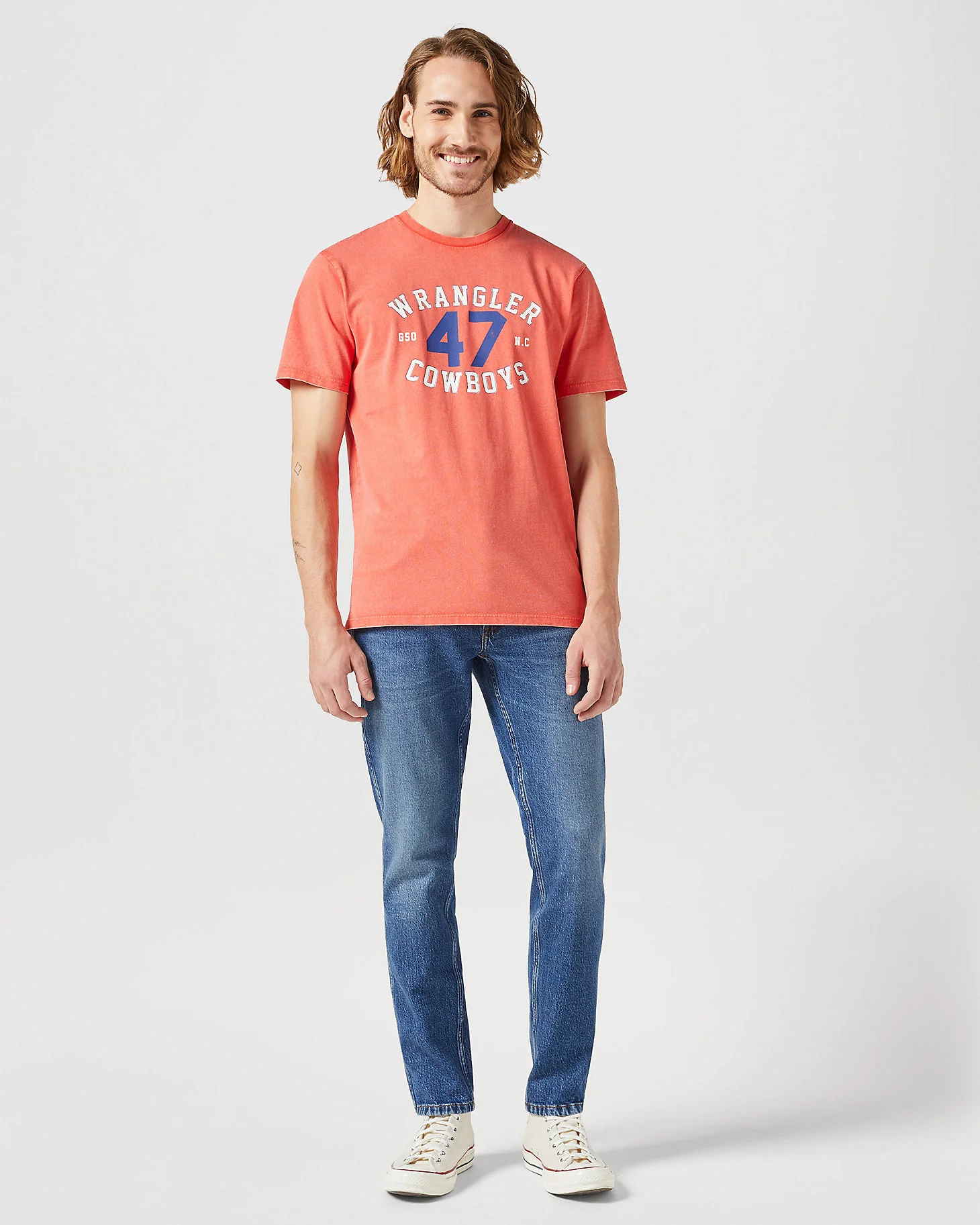 Wrangler River Regular Tapered Mens Jeans - Seeing Double - Image 4