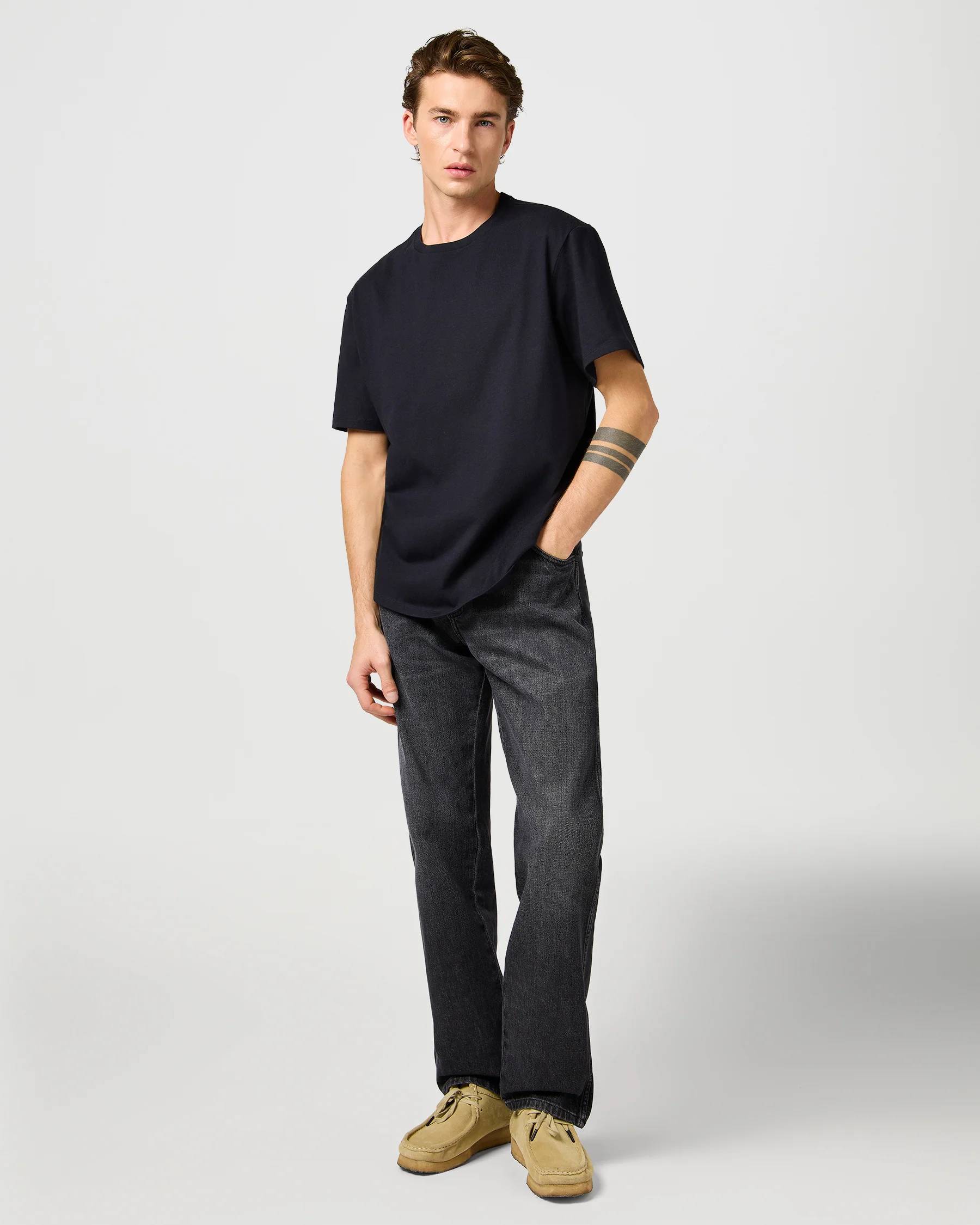 Wrangler Solid Tee - Black - Image 3