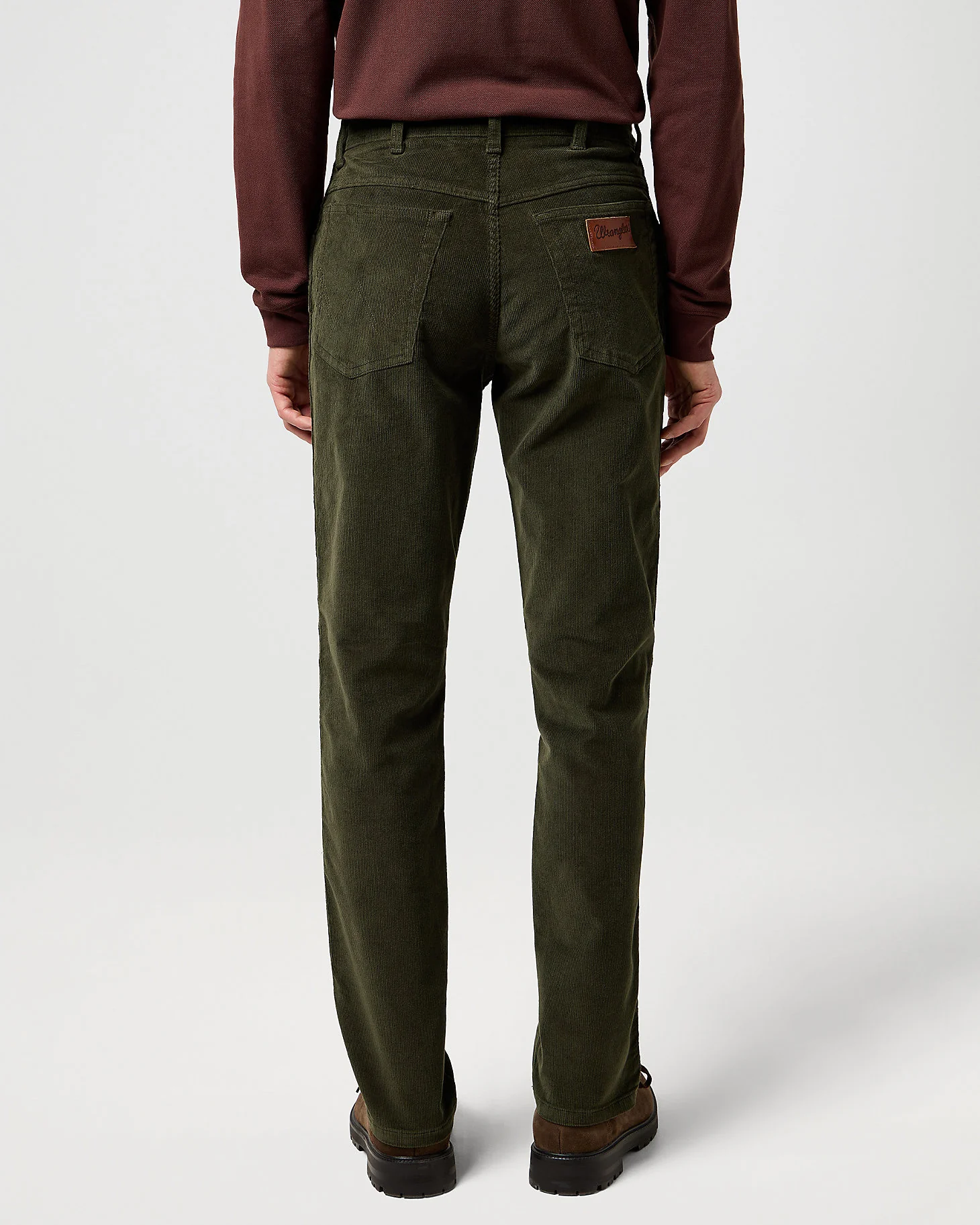 Wrangler Texas SLIM Mens Cords - Forest Night - Image 3