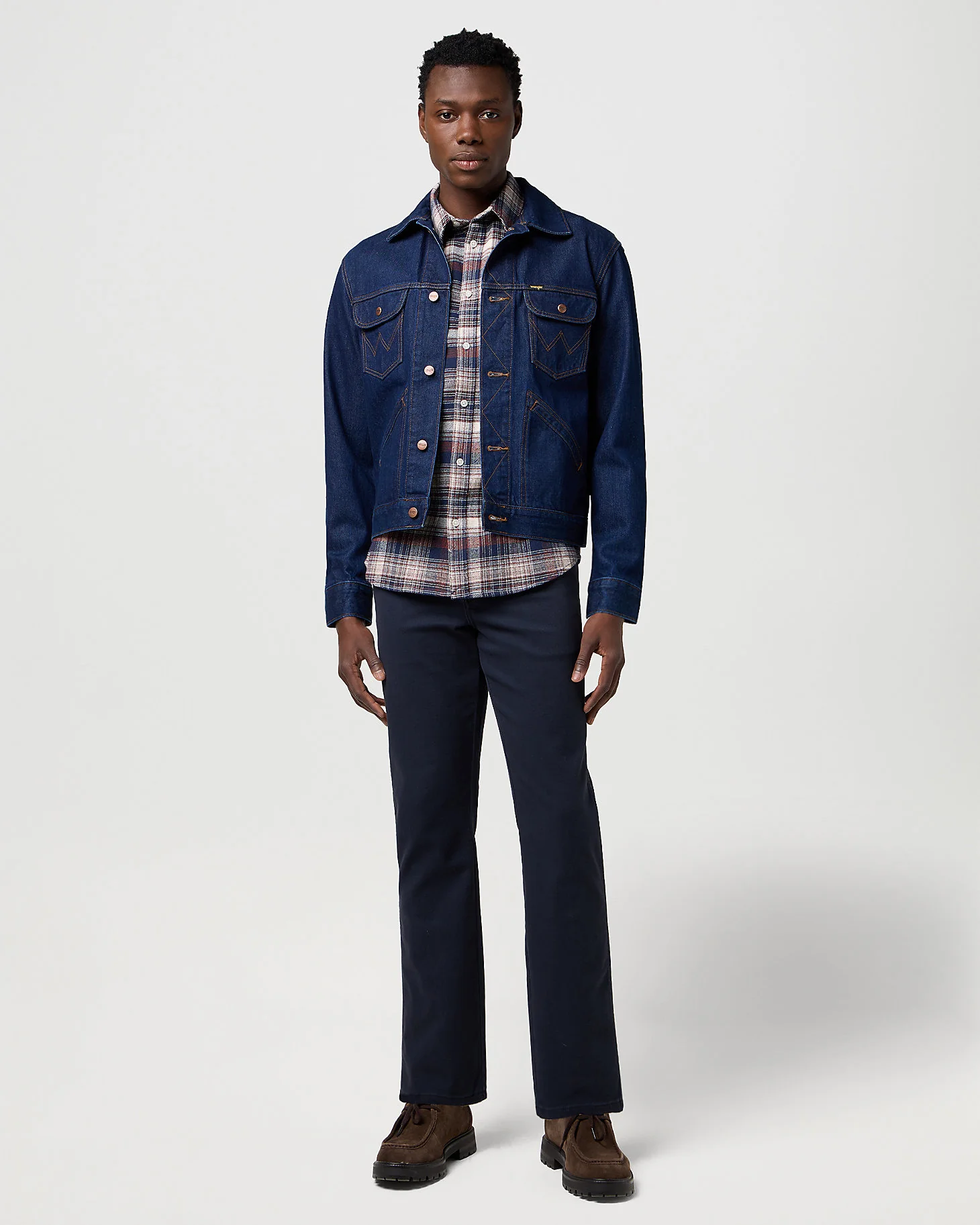 Wrangler Texas Stretch Authentic Straight Cotton Twill Trousers - Dark Navy - Image 4