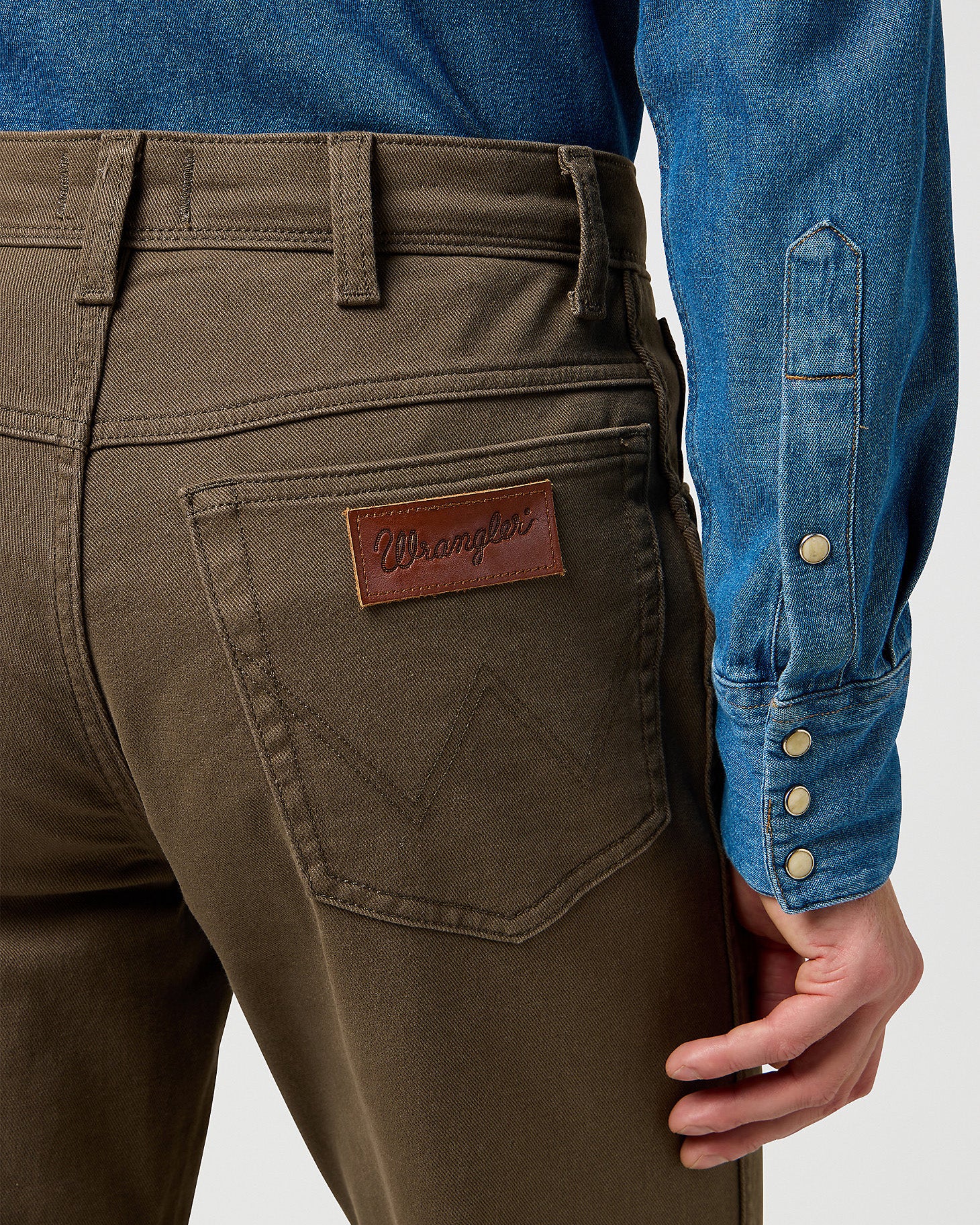 Wrangler Texas Stretch Authentic Straight Cotton Twill Trousers - Tarmac - Image 2