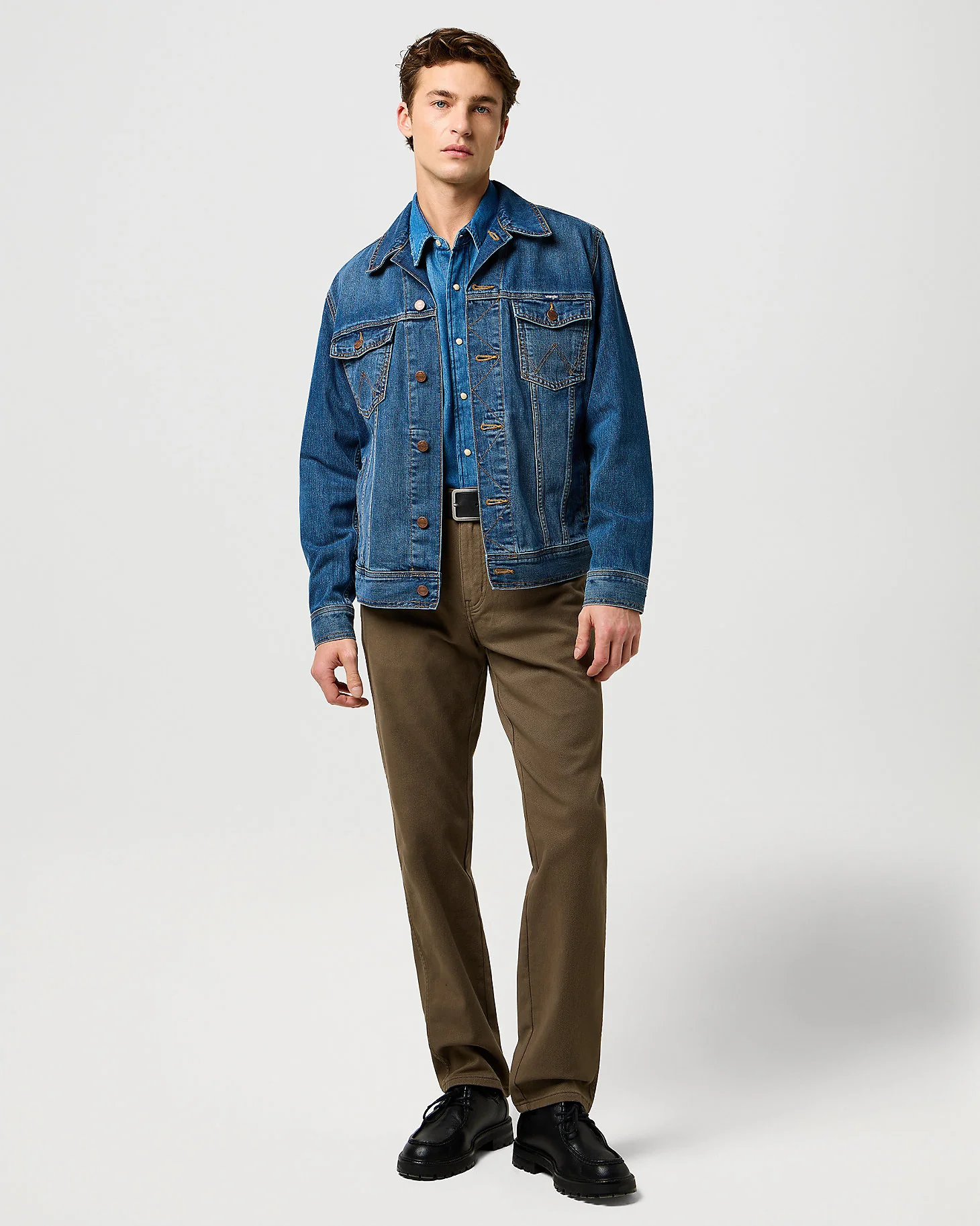 Wrangler Texas Stretch Authentic Straight Cotton Twill Trousers - Tarmac - Image 4