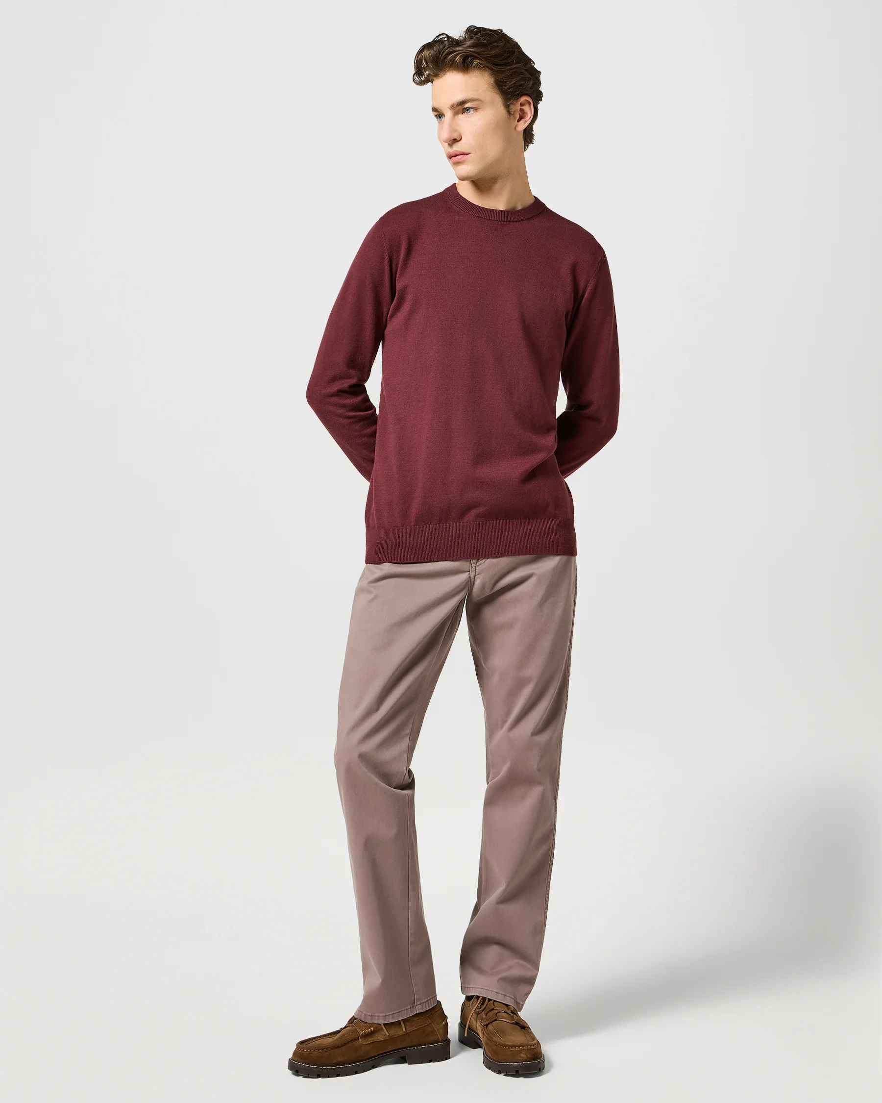 Wrangler Texas Stretch Authentic Straight Mens Cotton Satin Trousers - Iron - Image 4