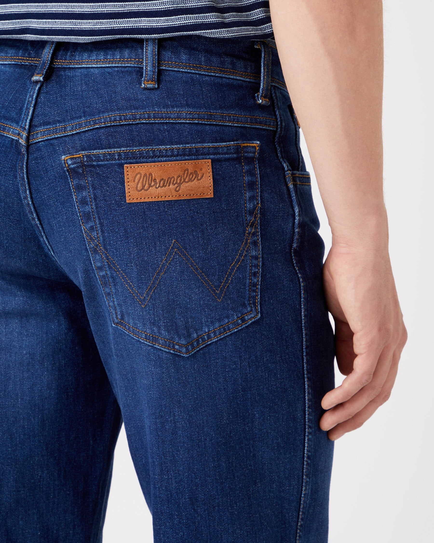 Wrangler Texas Stretch Authentic Straight Mens Jeans - Dancing Water - Image 2
