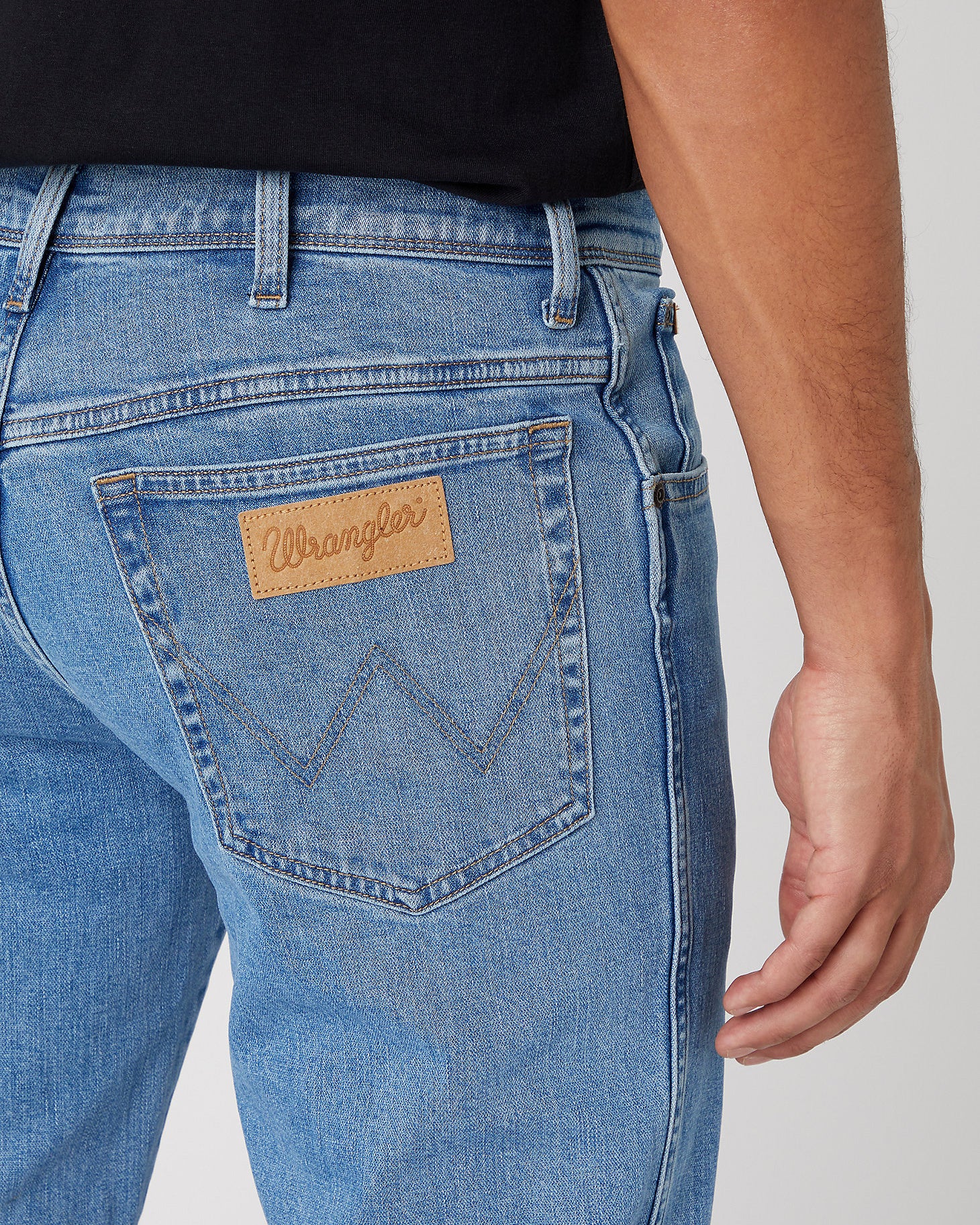Wrangler Texas Stretch Authentic Straight Mens Jeans - Good Shot - Image 2