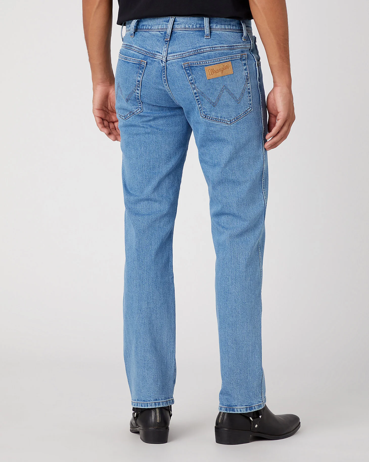 Wrangler Texas Stretch Authentic Straight Mens Jeans - Good Shot - Image 3